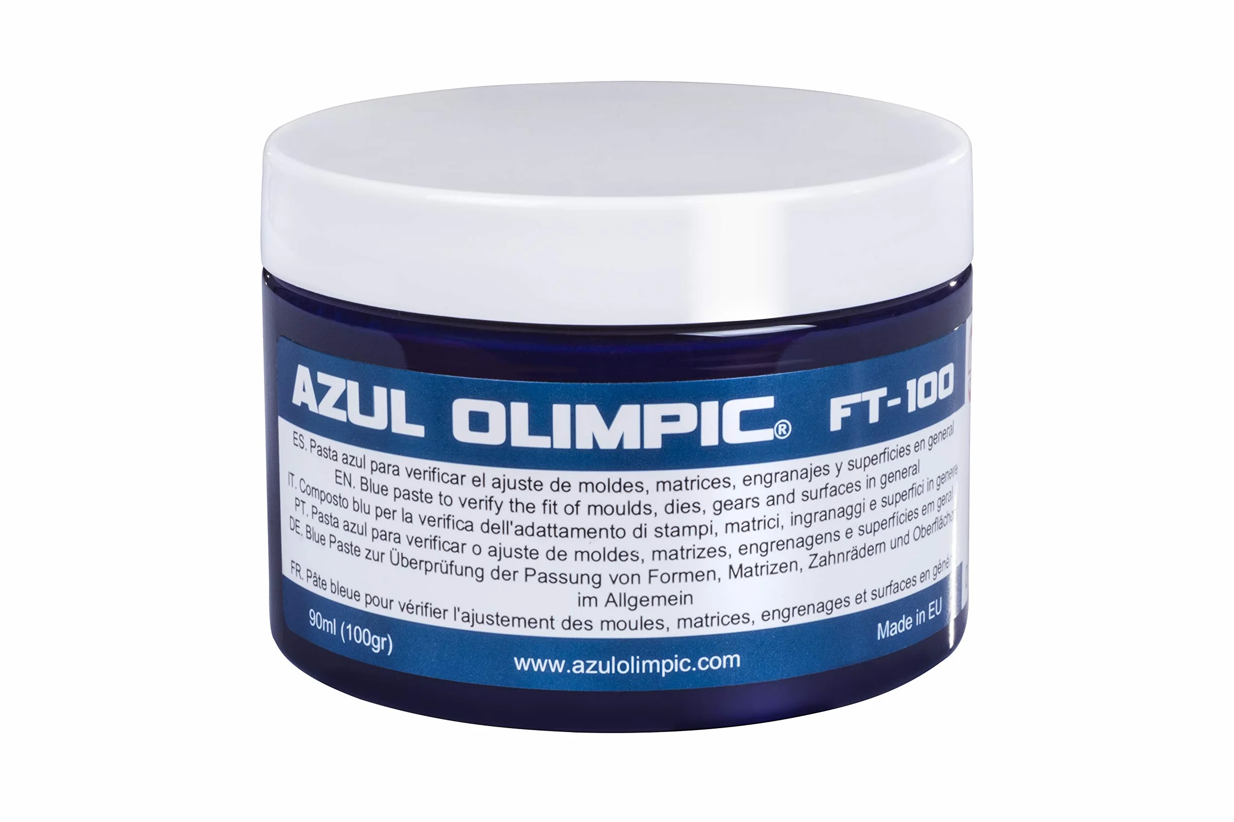 Pasta líquida azul para ajuste de moldes y matrices AZUL OLIMPIC FT-100 (6x100g)