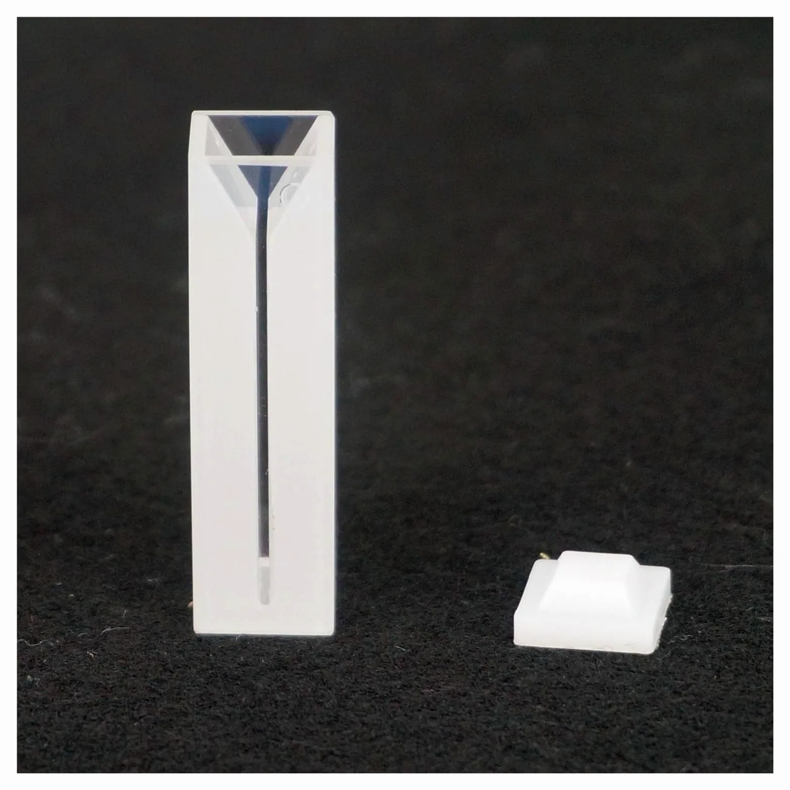 MENGKE 350ul 10mm Path Lenth Micro Cubeta De Cuarzo Con Paredes Heladas Y Tapa