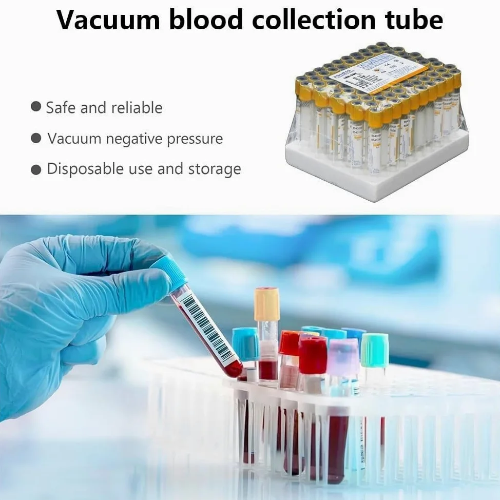 Tubos desechables de plástico para recogida de sangre con coagulante y separador para uso en laboratorio e investigación