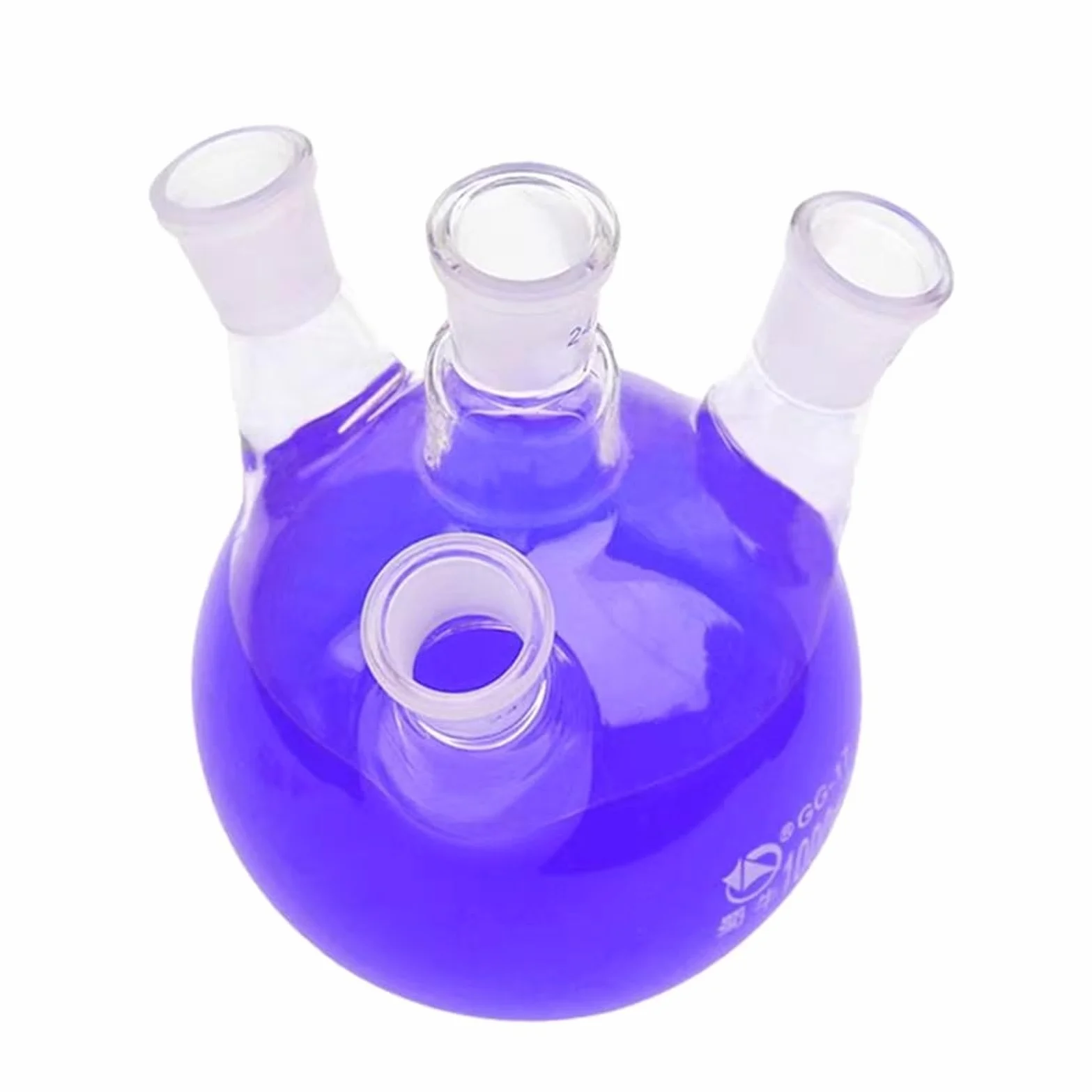 una botella hirviendo, Matraz de destilación de cuatro plazas de vidrio de borosilicato de alto rendimiento for laboratorio de 100 ml a 2000 ml(250ml 24x4)