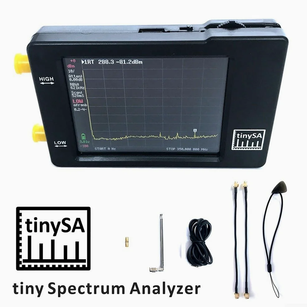 Analizador portátil del espectro del RF con el diseño compacto y la pantalla táctil Analizador del espectro del PDA de la pantalla táctil de 2.8 pulgadas pequeño analizador del espectro generador del