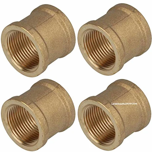 Suinga Pack x 4 Manguito Enlace Hembra ROSCADO LATÓN 2" para tubería de Polietileno de 2"