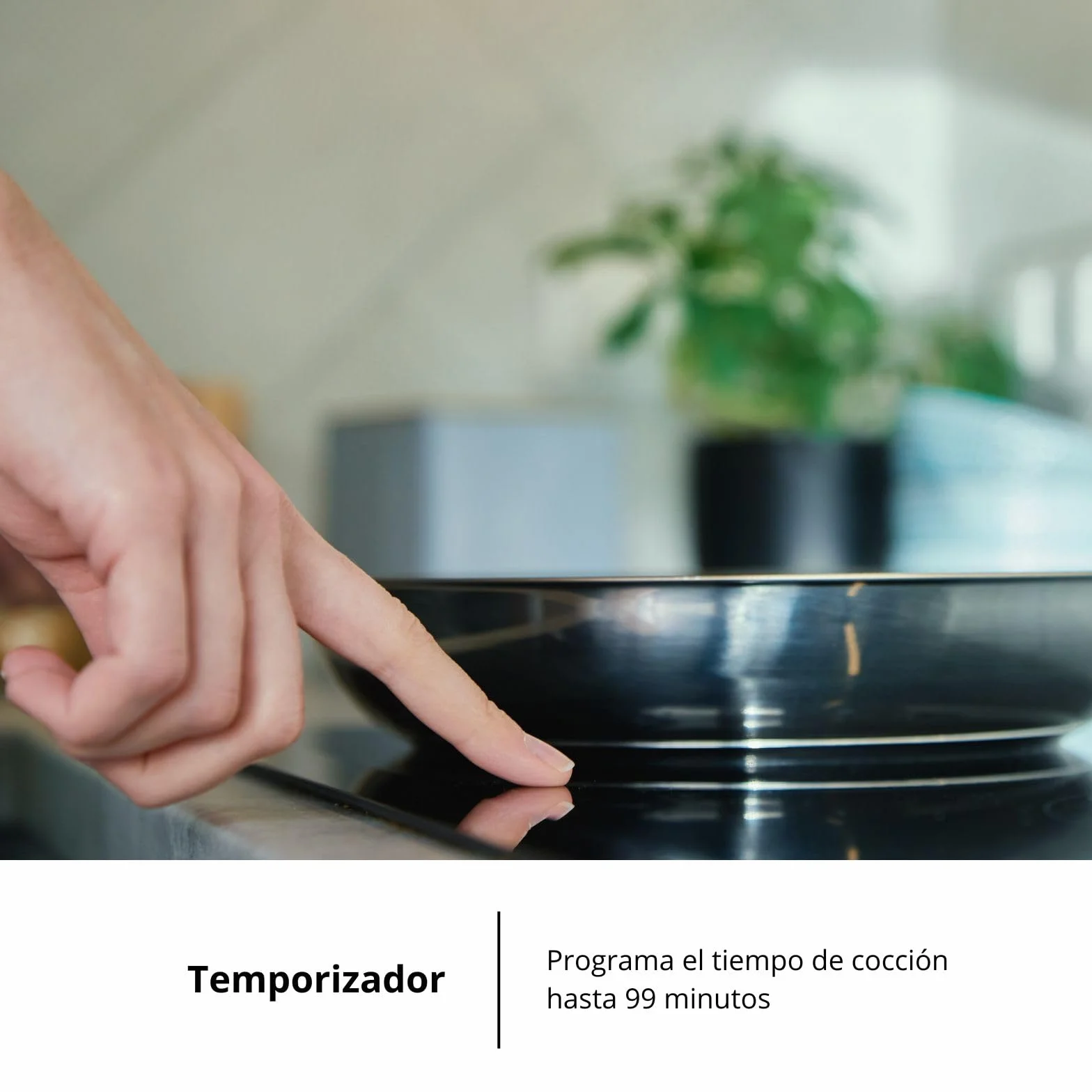 Corberó Placa de Inducción 2 zonas 29 cm 3680W Control Táctil Booster Temporizador Bloqueo Seguridad