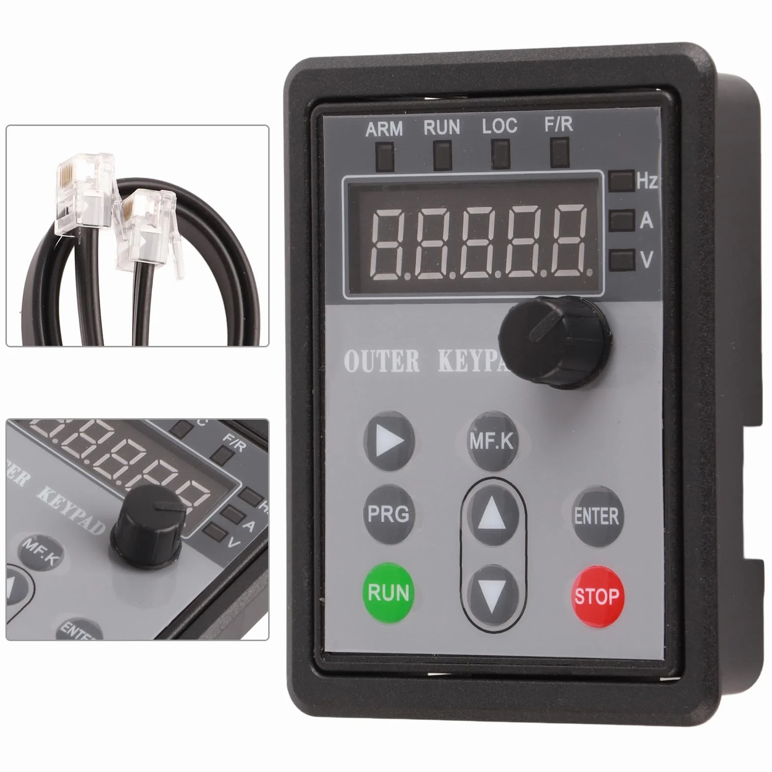 Panel de Control Externo del Convertidor de Frecuencia VFD con Cable de 1 M de Longitud Tipo de Interfaz RJ45 para la Serie SKI780