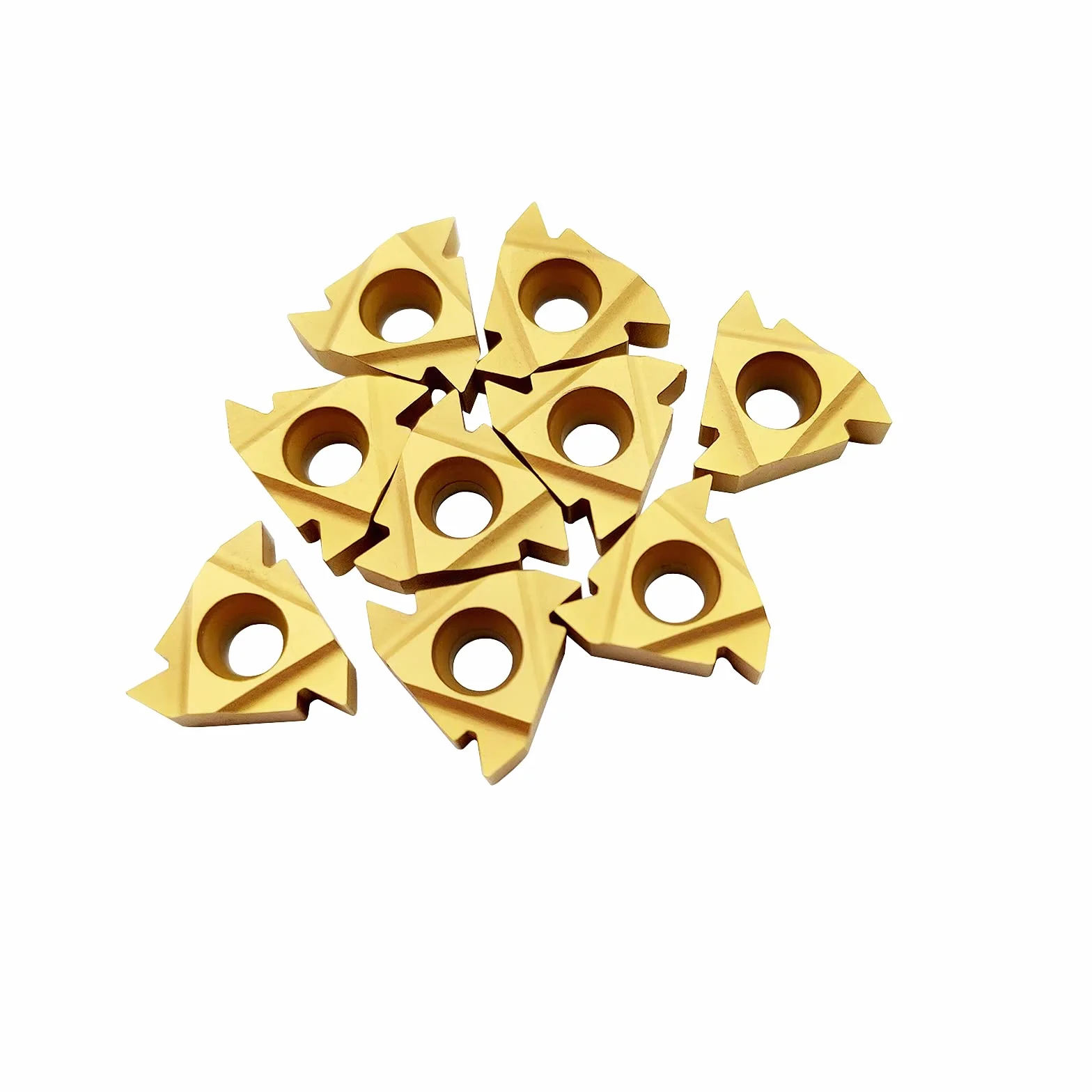 Soporte de herramienta de torneado de rosca indexable de carburo CNC SER1616H16 5/8" con 10 insertos 16ER AG60