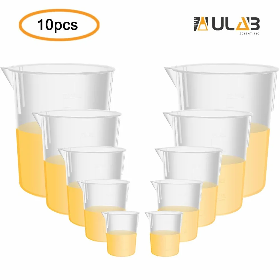ULAB Scientific juego de vasos de plástico graduados