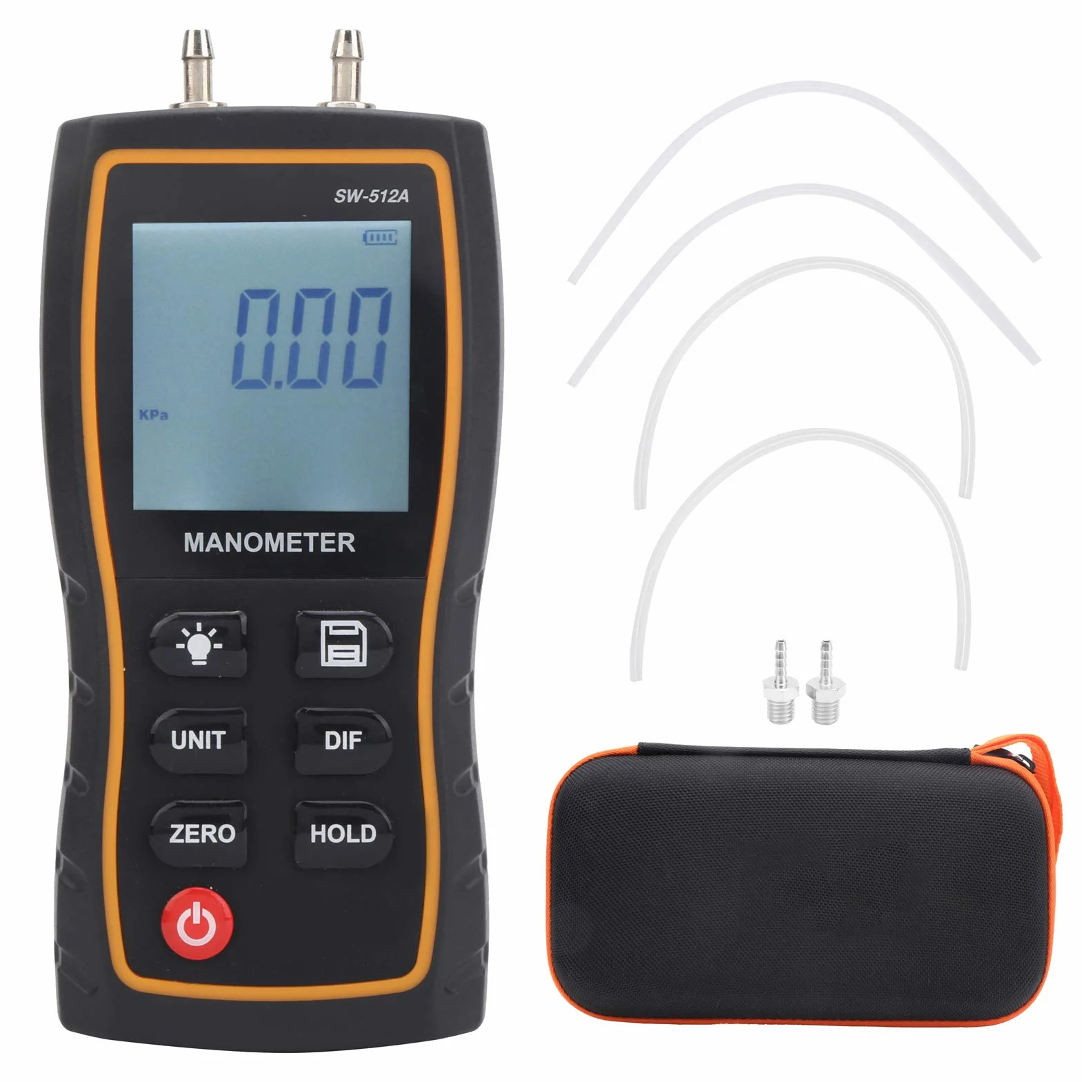Manómetro Diferencial Digital SW512A - Medidor de Presión de Aire HVAC Preciso con Pantalla Retroiluminada