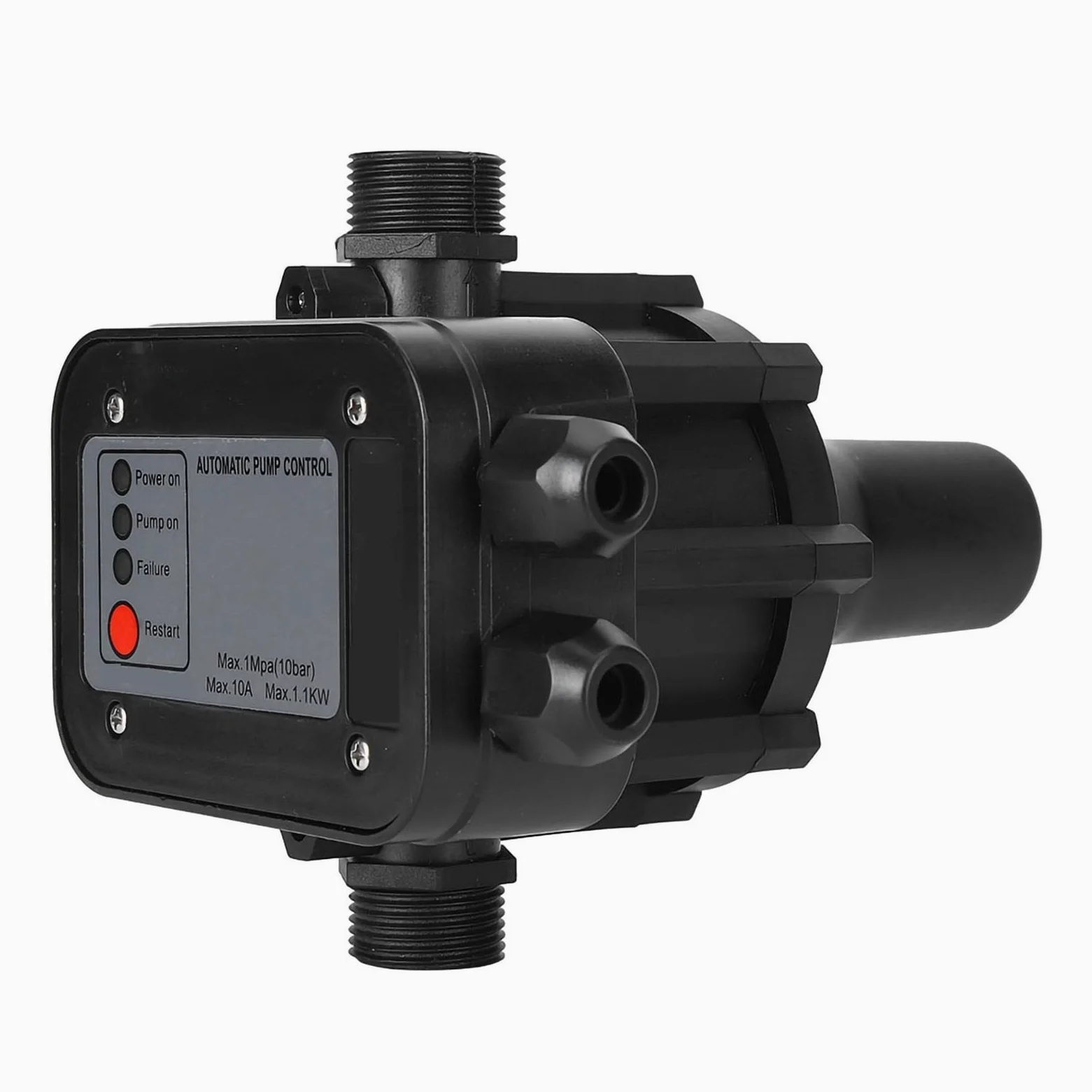 Interruptor De Presión Autocebante Negro Controlador Automático Bomba Electrónico Respuesta RáPida