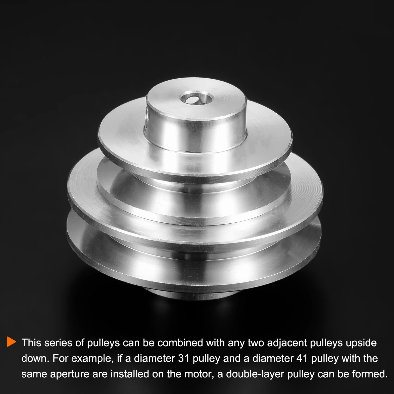 QUARKZMAN Polea Aluminio 12mm Interior 41mm Exterior Ranura Única para Correa Motor 3-5mm