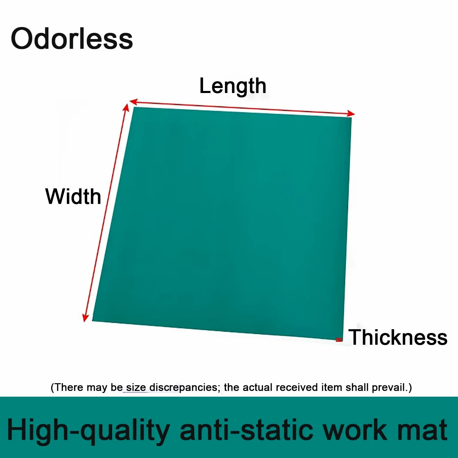 Tapete antiestático, 2 mm de espesor, verde, varios tamaños, tapete for mesa de laboratorio, tapete de goma for banco de trabajo de mantenimiento(0.8x1.2meter/2.6x3.9ft)