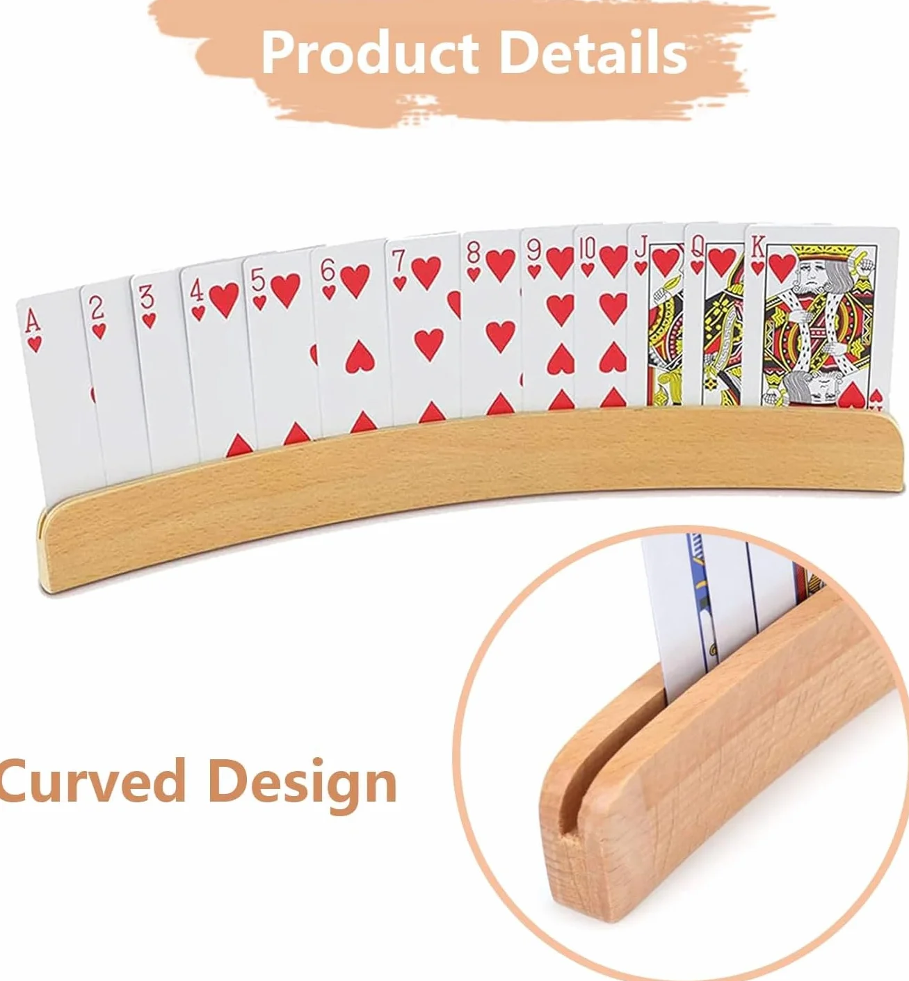 JAWAI Soporte para Juego de Cartas 4 Piezas Manos Libres para Mayores Adultos Niños