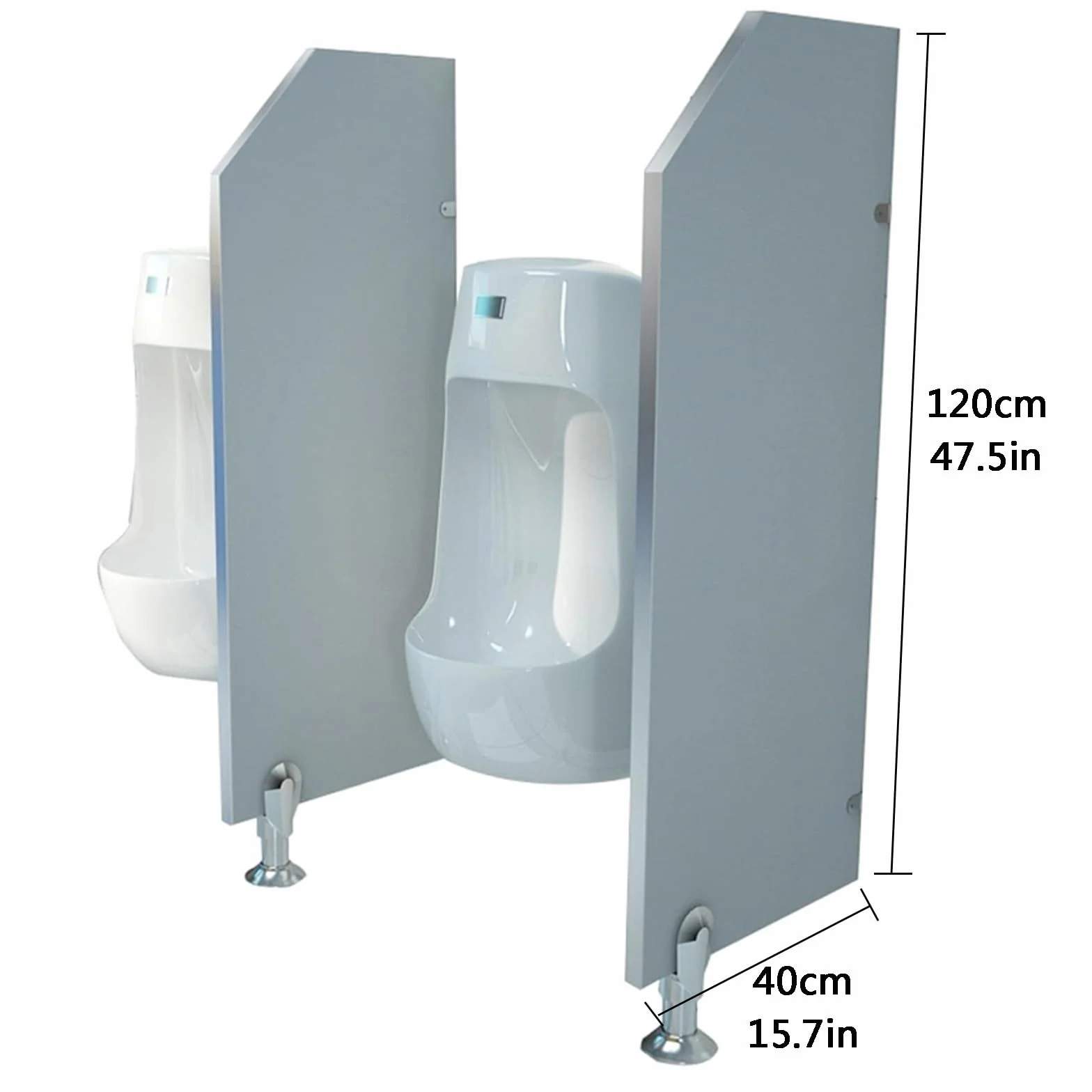 Mamparas sanitarias para urinarios de pie mampara de baño Tabique Separador De Urinario Para Paredes Partición De Inodoro Con Pantalla De Orinal Apto para escuelas y centros comerciales. ( Size : 1PCS