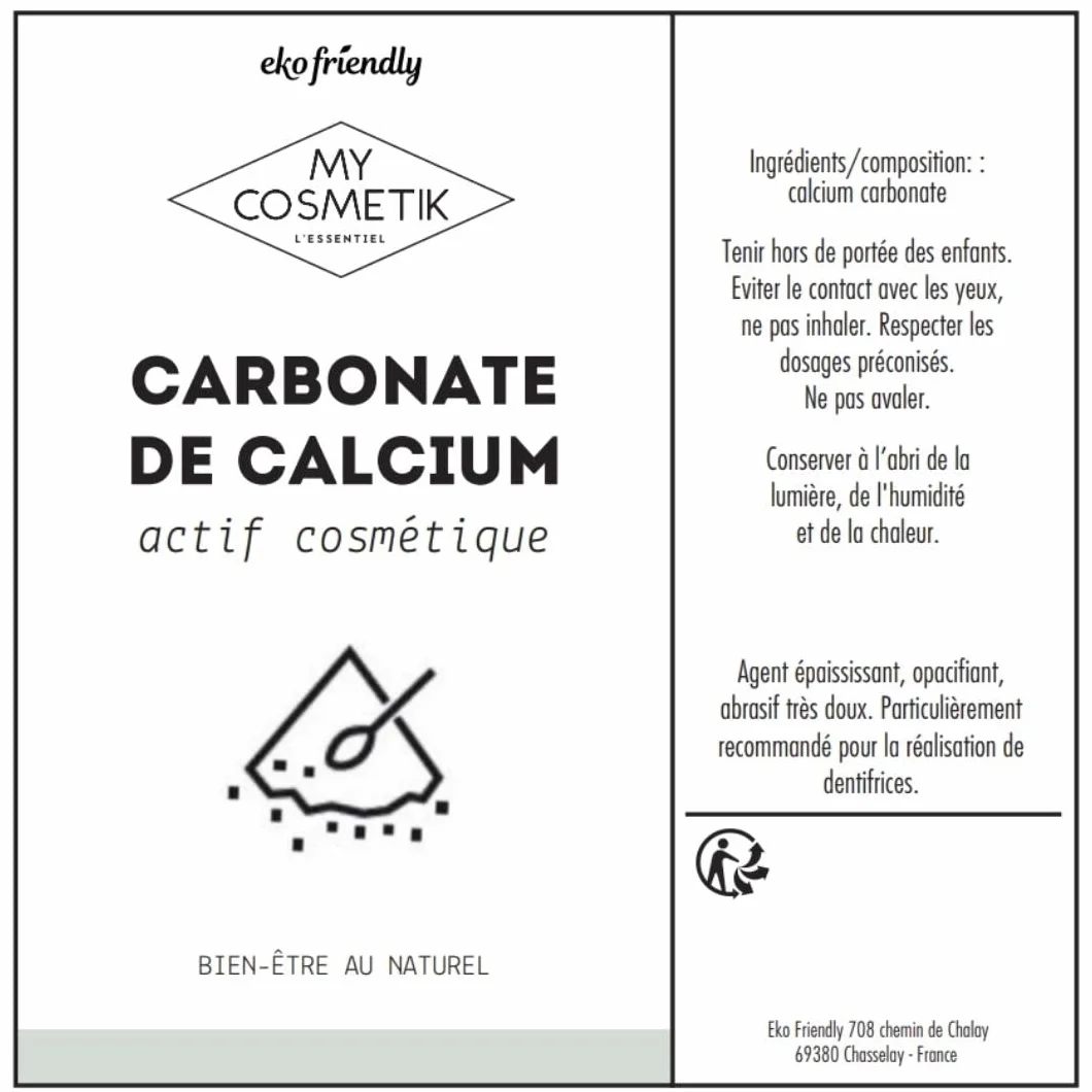 Carbonato de calcio 100% Puro y Natural 200 g - MY COSMETIK