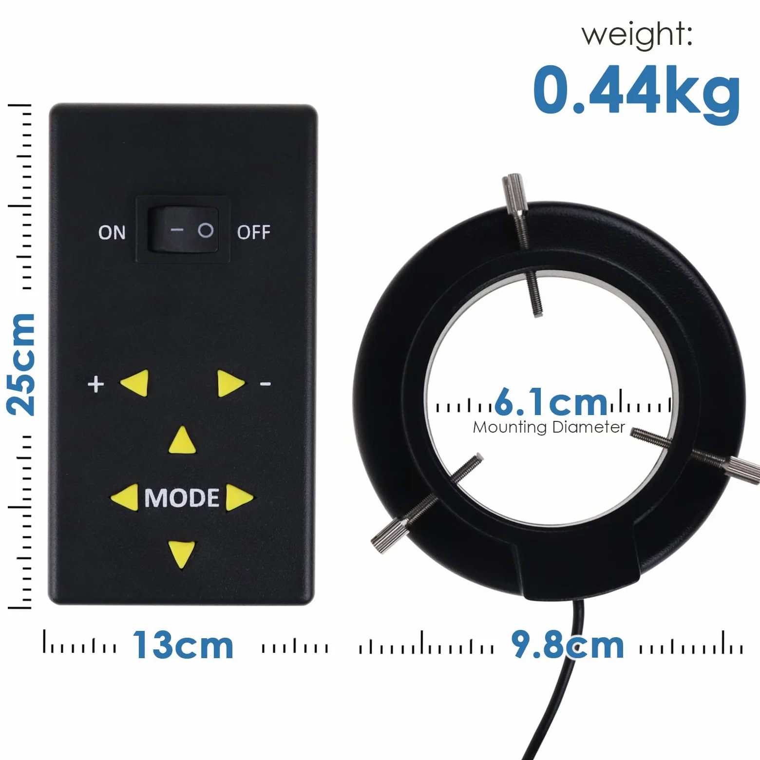 Anillo de Luz LED de 144 Leds - Iluminador Ajustable para Microscopio con Distancia de Trabajo de 40-250mm