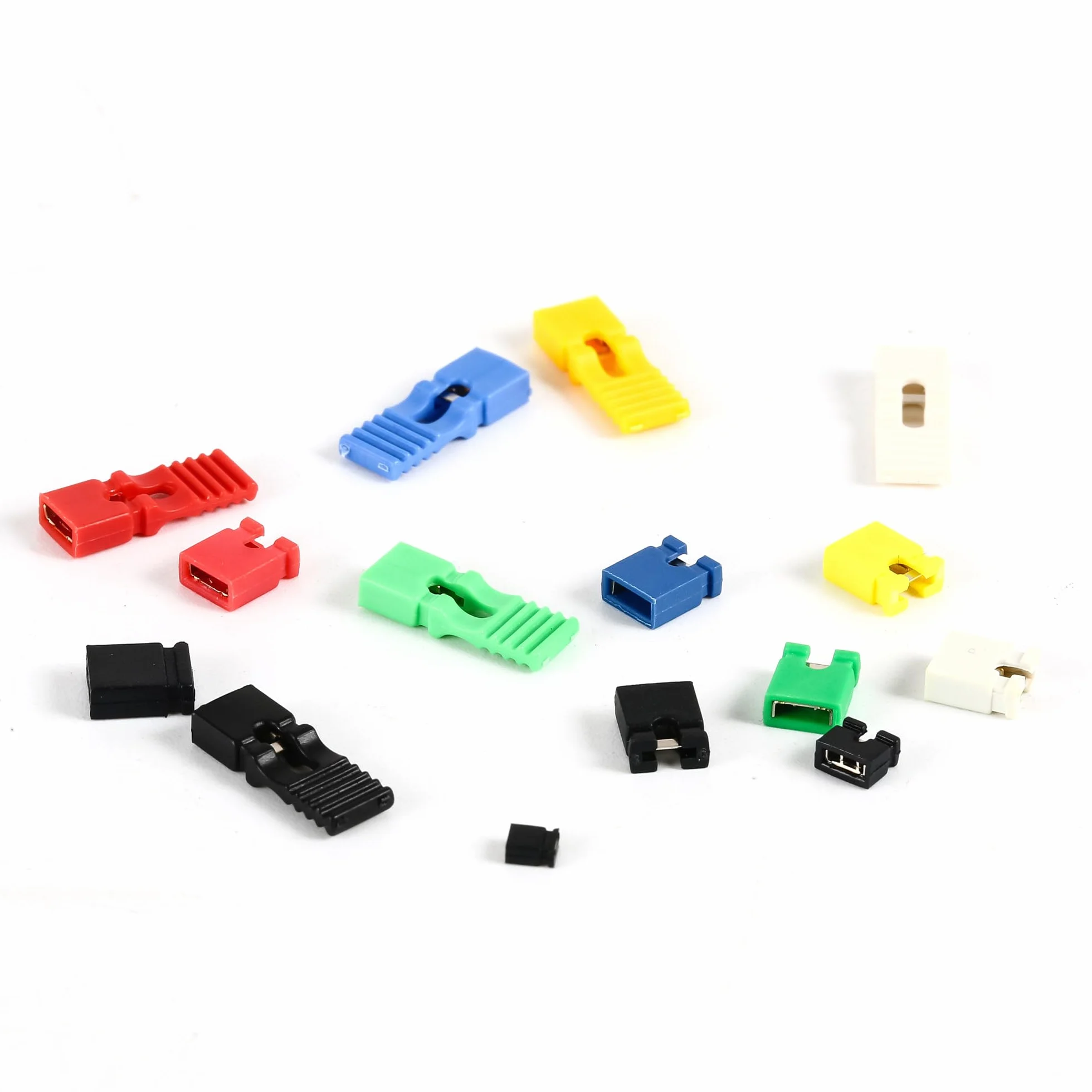 Juego de 300 Tapas Mixtas 2,54 mm 2,0 mm 1,27 mm para Arduino Raspberry Pi PCB Jumper Cap Shunts