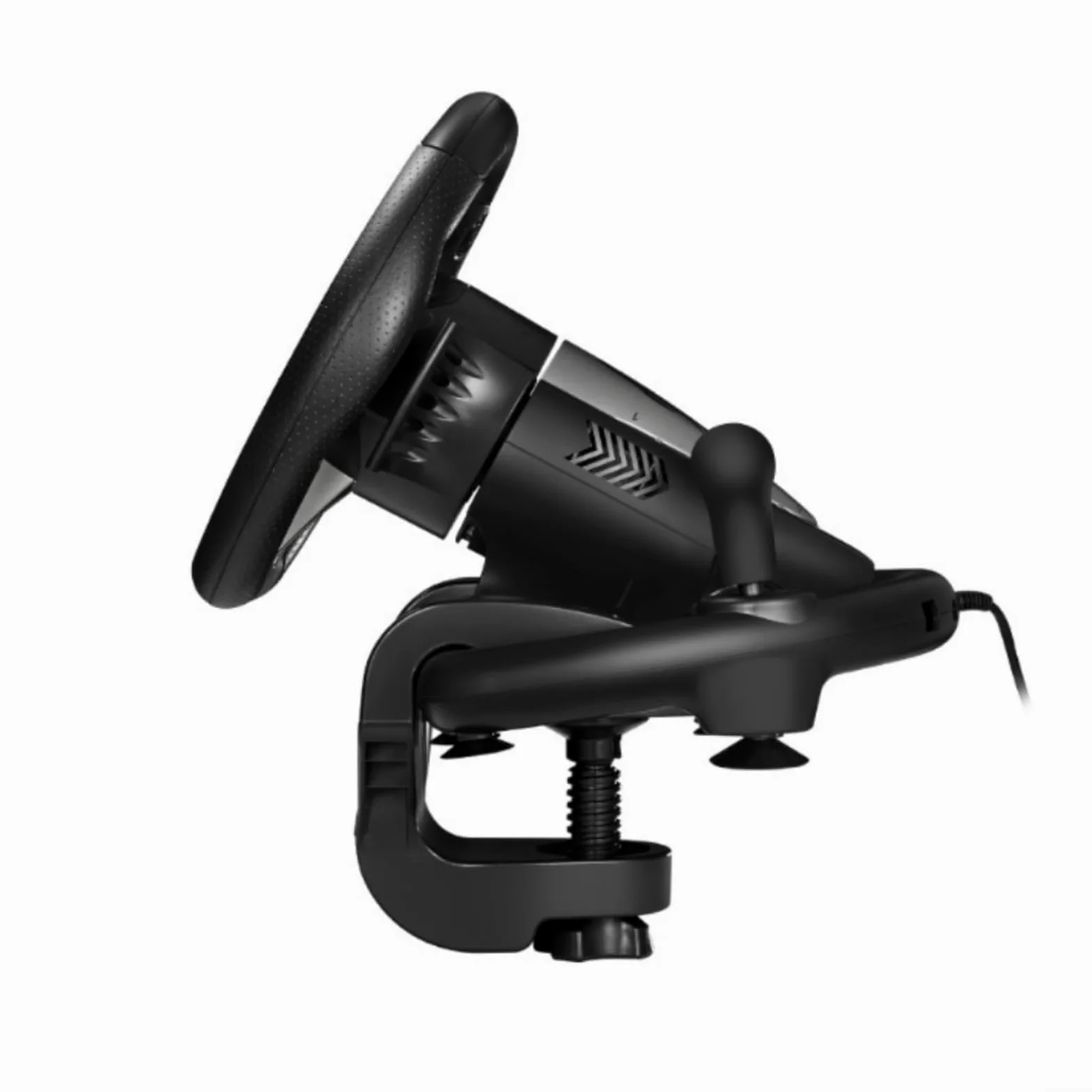 Opatiny Volante para juegos compatible con PC Switch One, ABS para volante de carreras con pedal, negro para Sim Racing naranja de 30 cm (negro)
