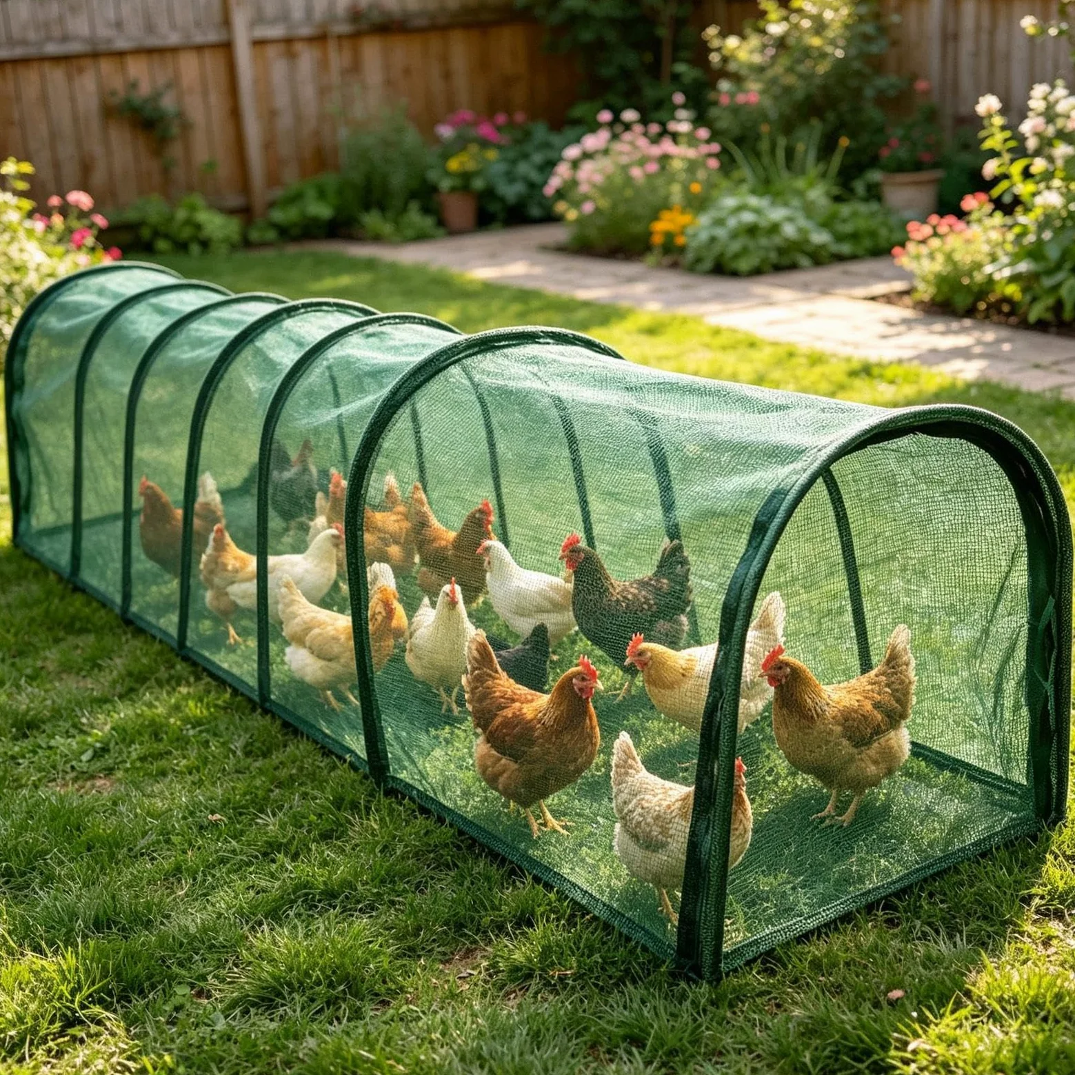 Corredor Gallinas con Cerramiento de Puerta Desmontable de Red Solar de | es de Corral al Aire Libre para Aves Para Aves de Corral, Patos, Conejos, Pájaros, Interior, Exterior, Jardín, Gran