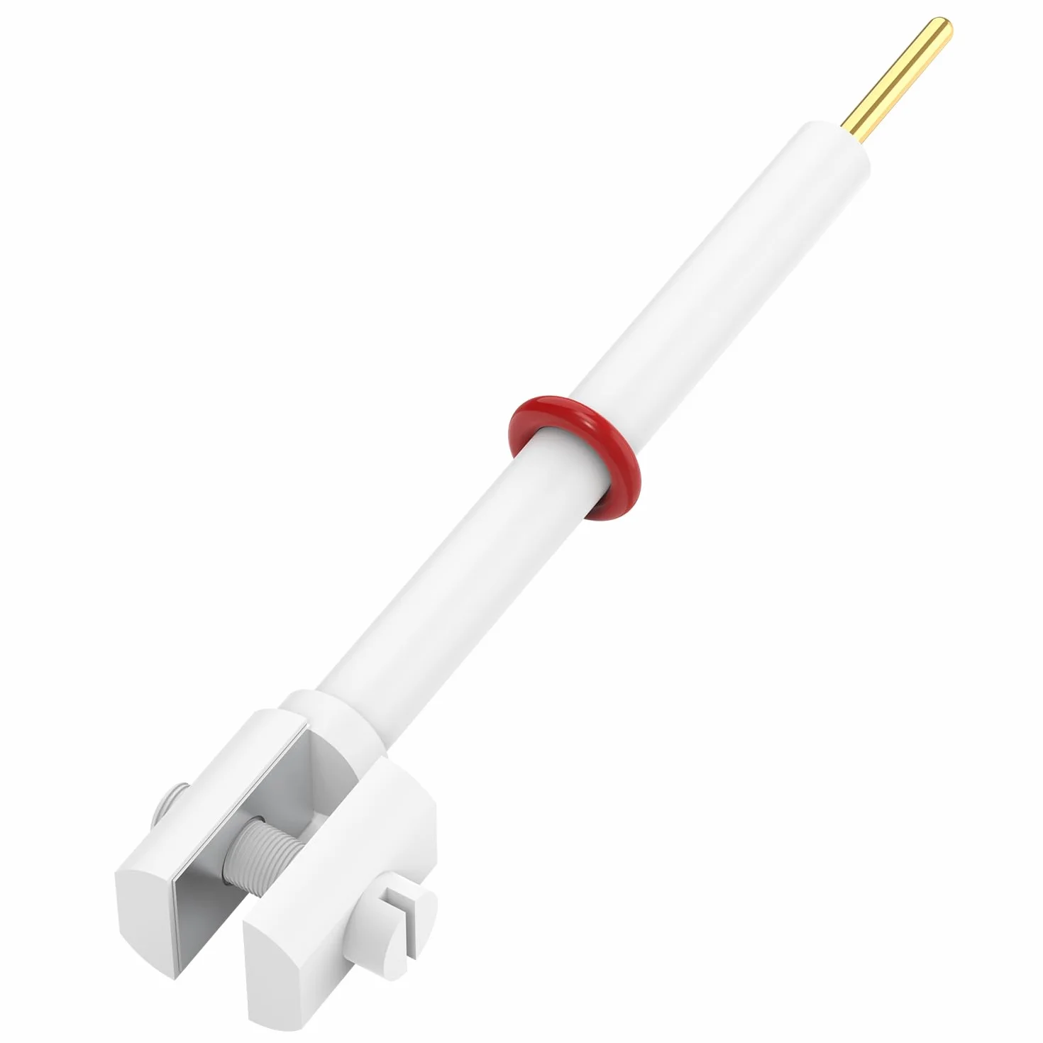 Labasics PTFE Platino Electrodos Titular, Electrolisis Celda Electrodos Pinzas Sólido Muestra Conductividad Titular Clip de 10 x 15 mm Alta Pureza Platino Tabla y PTFE Cuerpo