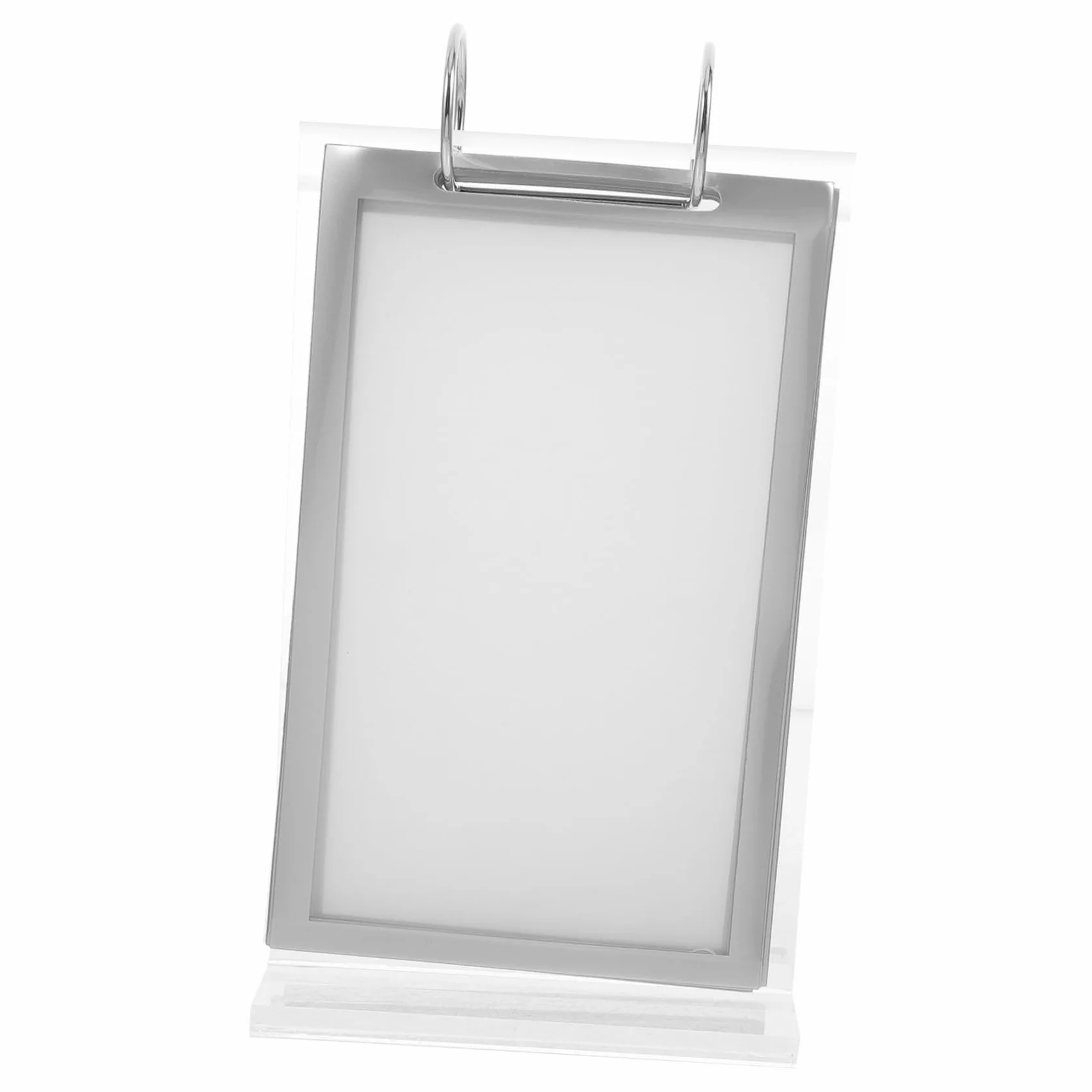 SHINEOFI 5piezas Soporte De Exhibición De Menú Transparente Soporte De Carteles De Escritorio Para Restaurantes y Cafés Vertical Con Base Estable