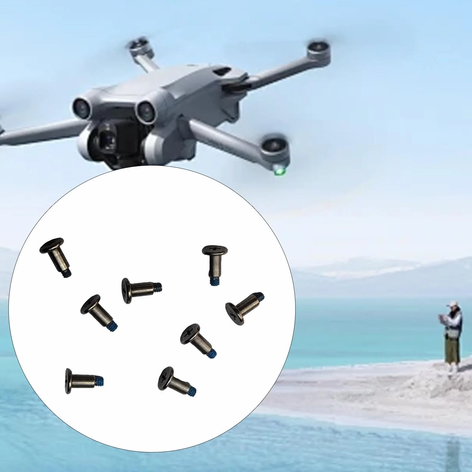 Tornillo para Quadcopter Hélice Repuesto Metal Ligero 8 Piezas