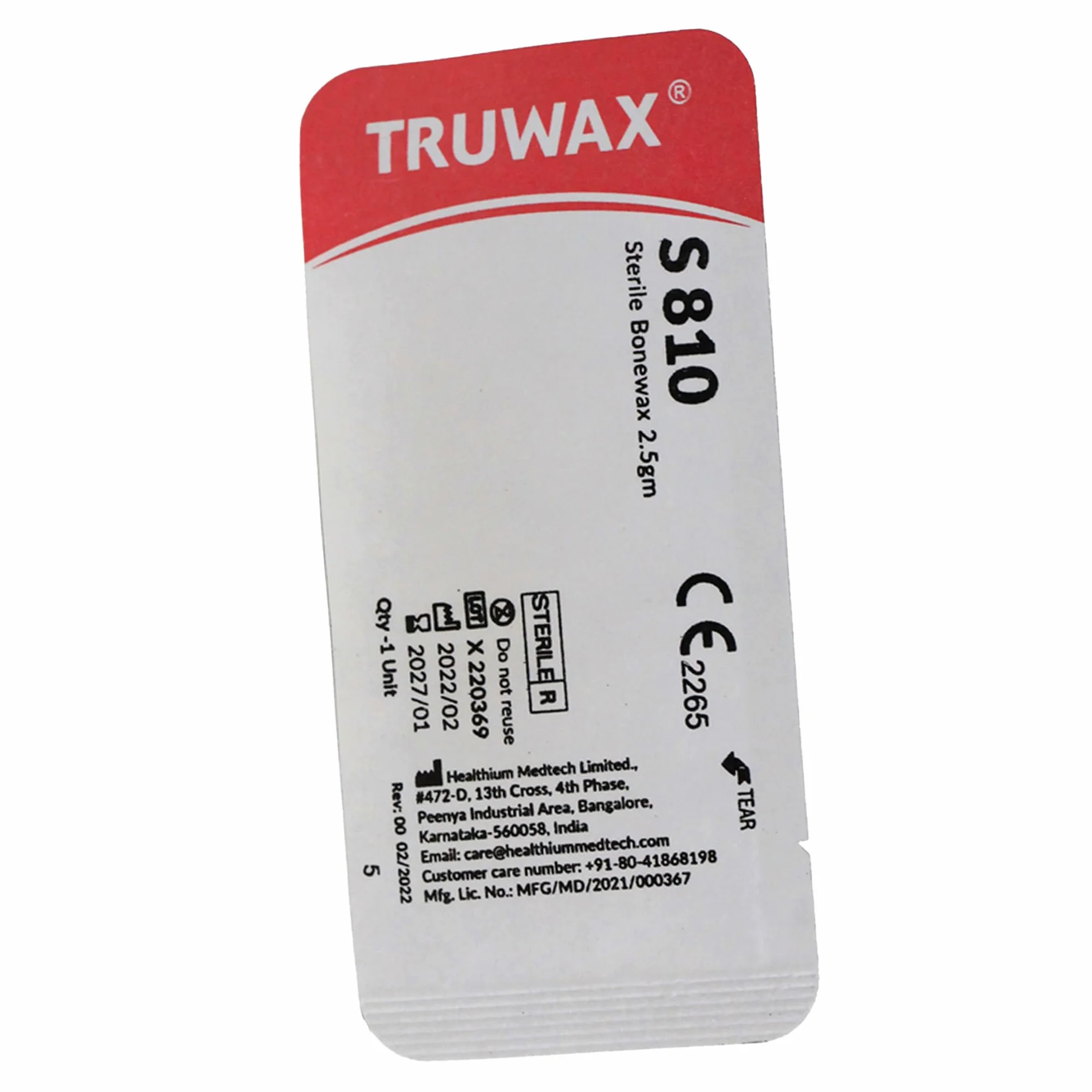 Bonewax 2,5 g, mezcla quirúrgica de cera para huesos, hemostática, para superficies de huesos, estéril, paquete de 12 unidades