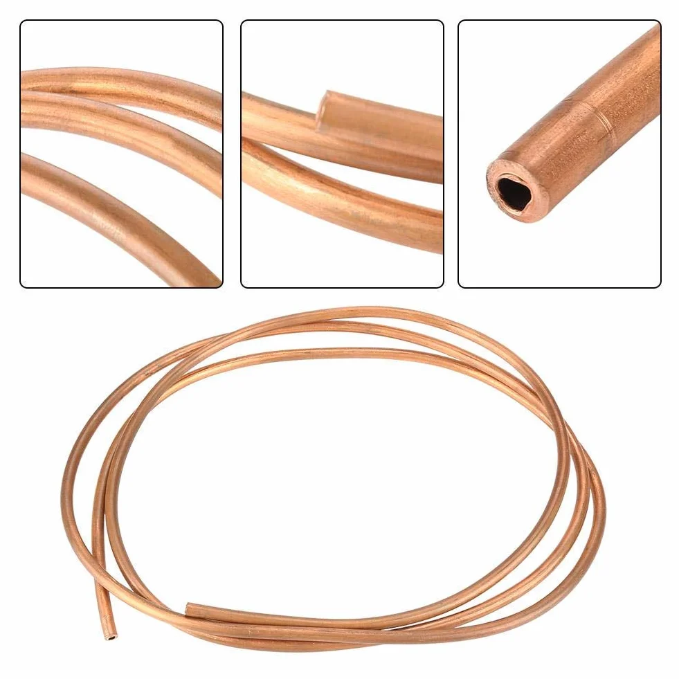 Tubo De Cobre Flexible 2 M T2 Refrigeración OD 6 MM ID 4 MM