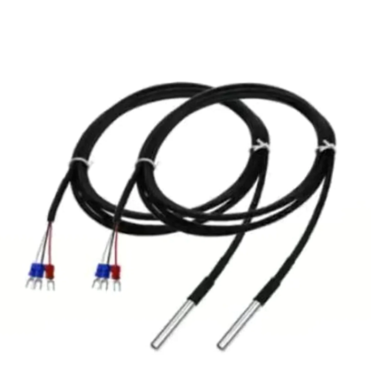 1 sonda PT100/CU50 de acero inoxidable 5 * 50, sensor de temperatura, termopar, resistencia térmica, cable de protección de silicona(PT100 Length 10m)