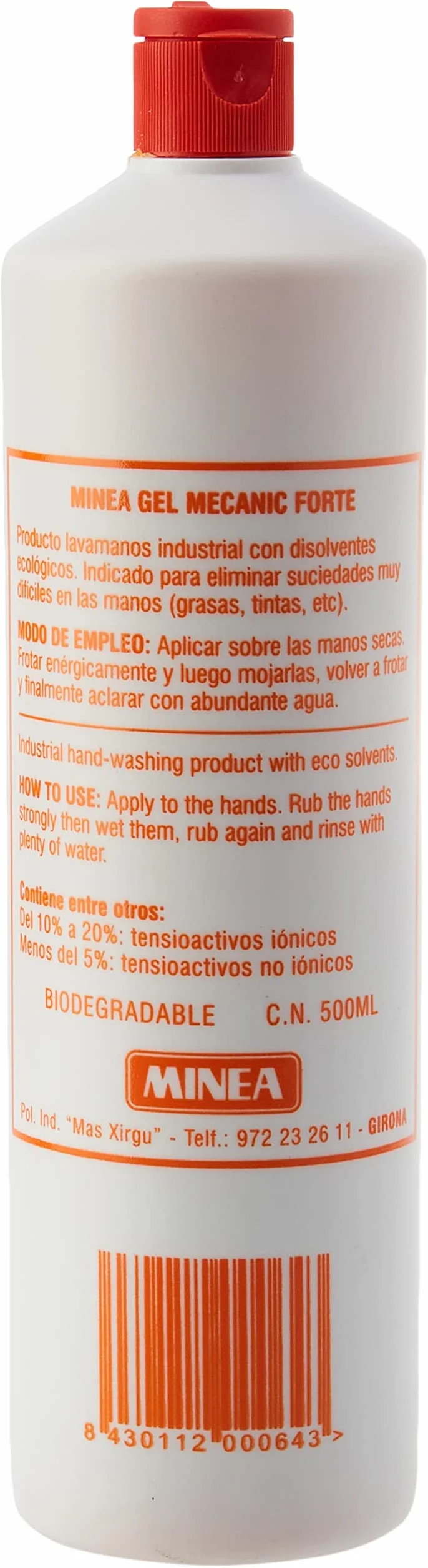 Gel mecanic Forte500cc Caja de 12 Uds.