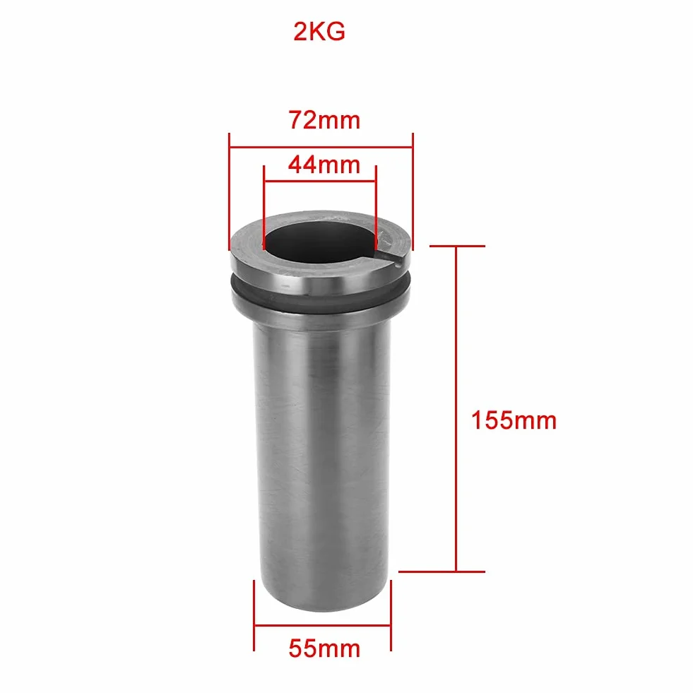 Crisol de grafito de alta pureza 2 kg molde lingote fundición oro plata aluminio latón