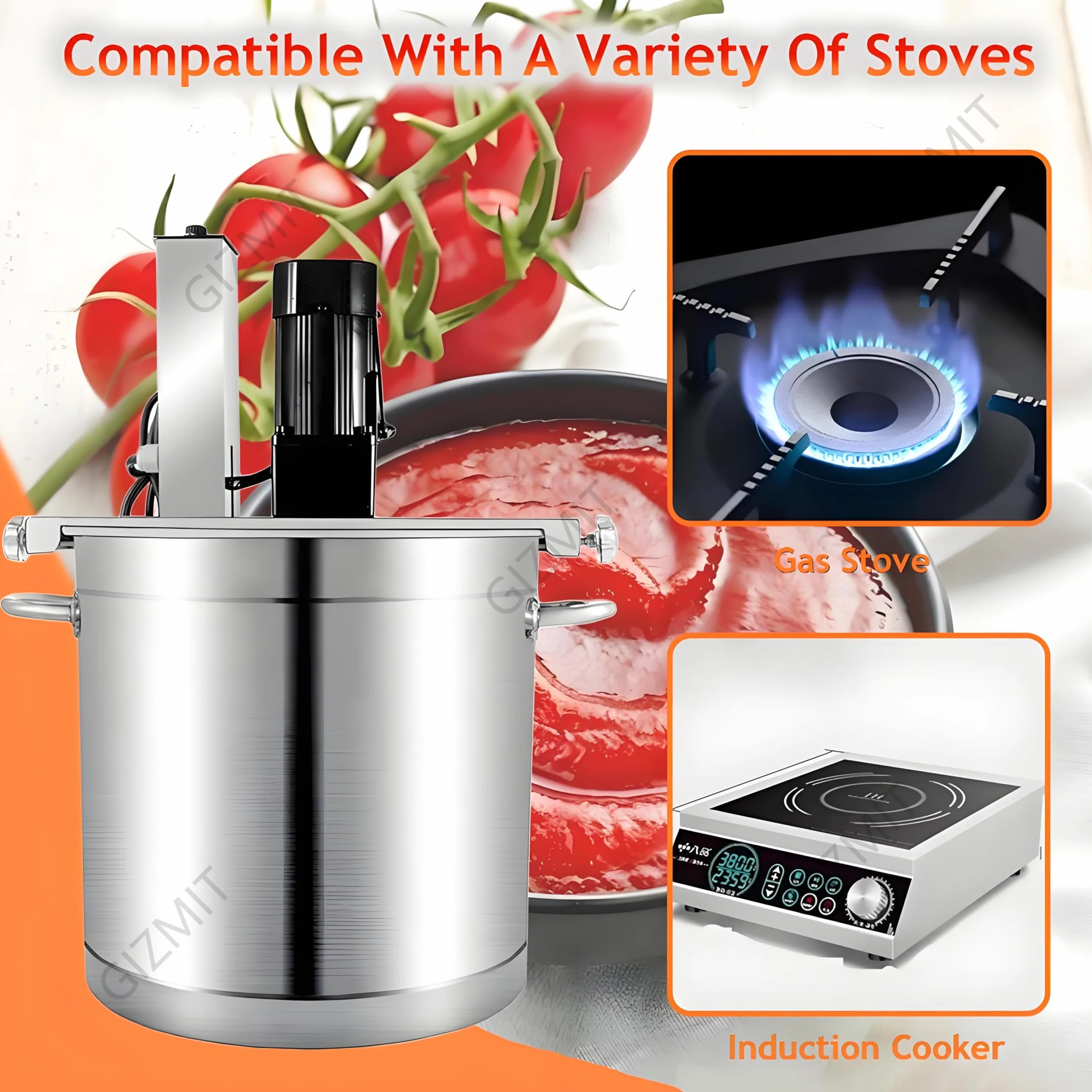 Agitador automático de ollas, raspador eléctrico de 4 cuchillas para remover sopas, salsas y gachas de avena con un solo clic sin esfuerzo