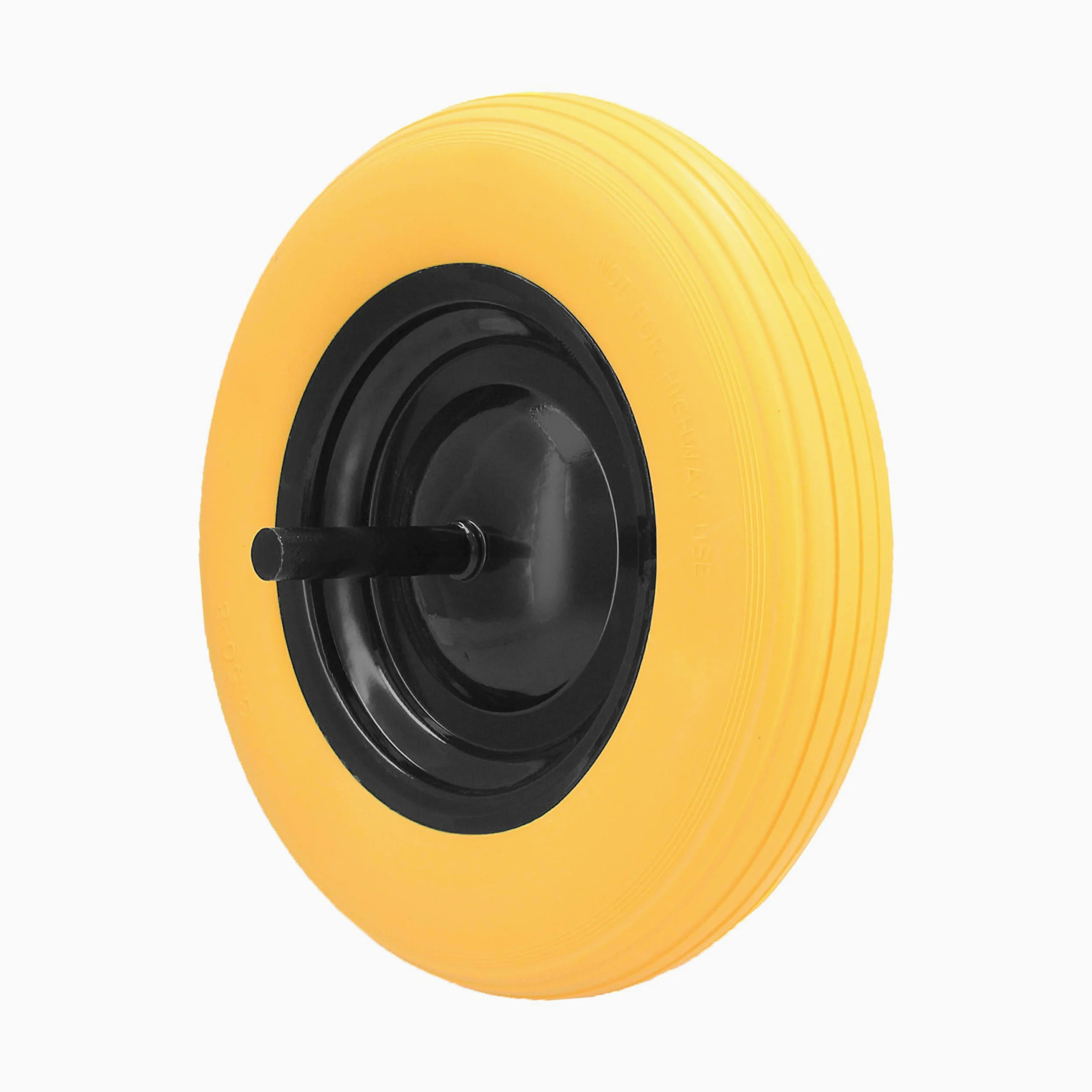 Ferrestock FSKROM001 Rueda maciza para carretilla de obra y jardinería profesional o doméstico impinchable con llanta metálica
