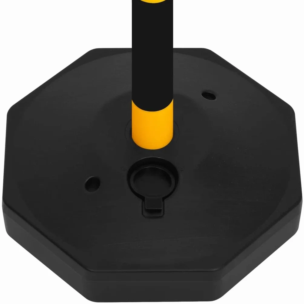 vidaXL Juego de Barrera con Postes y Cadena Seguridad Advertencia Señal Carretera Simulación de Aparcamiento Barreras Coche Plástico 10 m