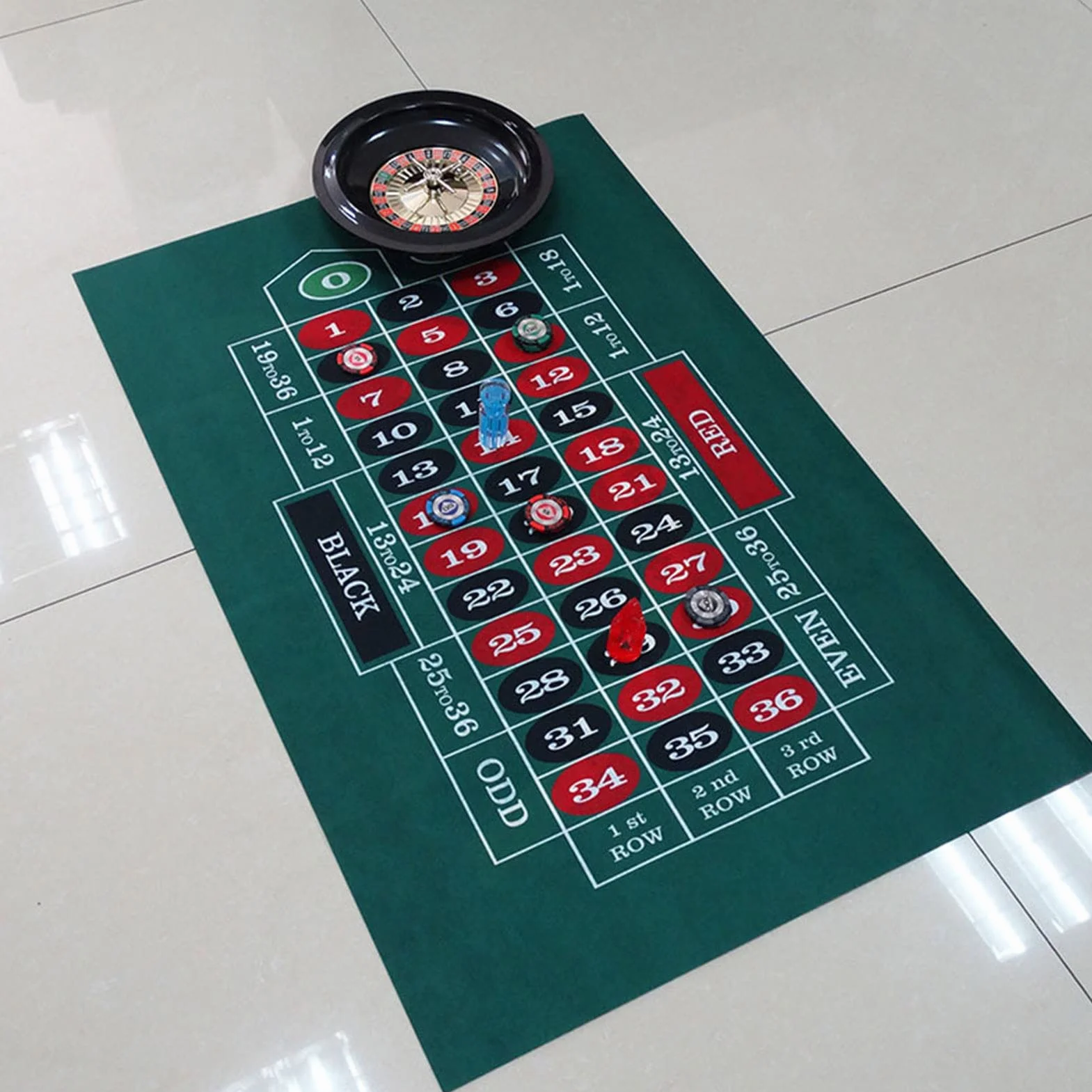 Tapete de Póquer Doble Cara 60x90 cm – Fieltro Ruleta Black Jack Casino Poker Texas Holdem