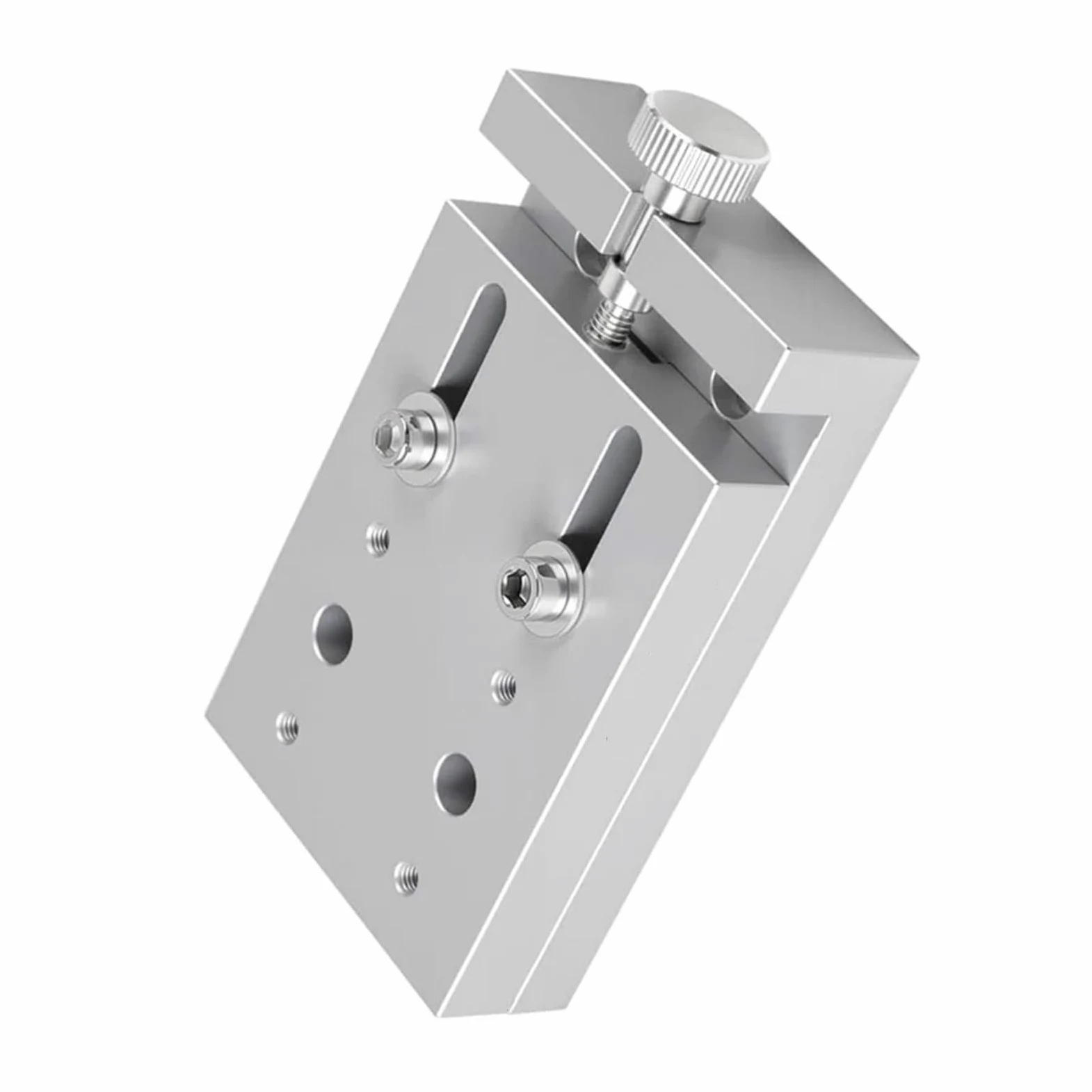 Recorrido de 20 mm, plataforma de 60 x 100 mm, guía de tornillo manual, eje X, plataforma lineal compacta