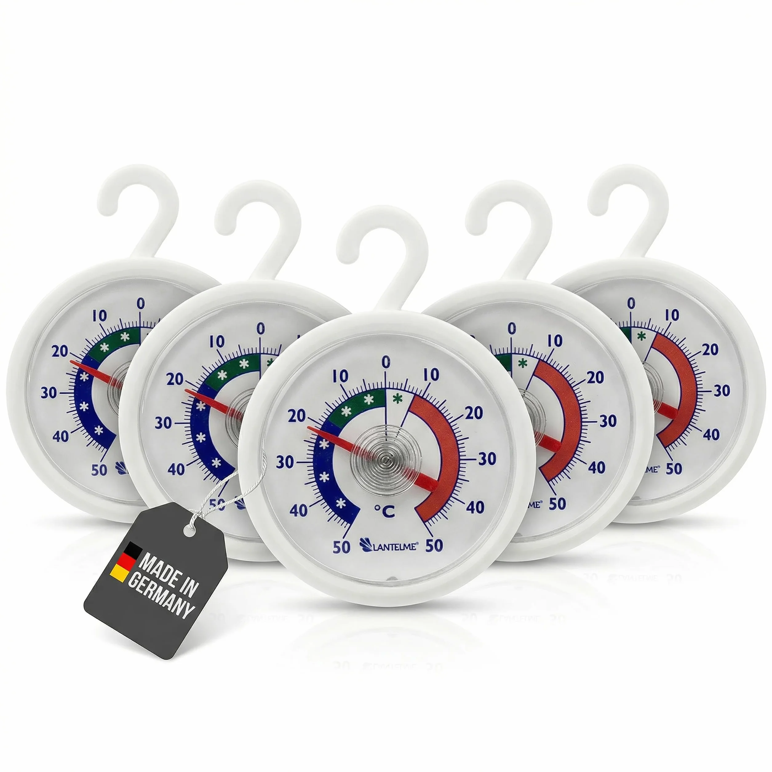 Lantelme termómetro conjunto 5 pcs nevera congelador redondo gancho colgar analógica bimetálicas digital 4951