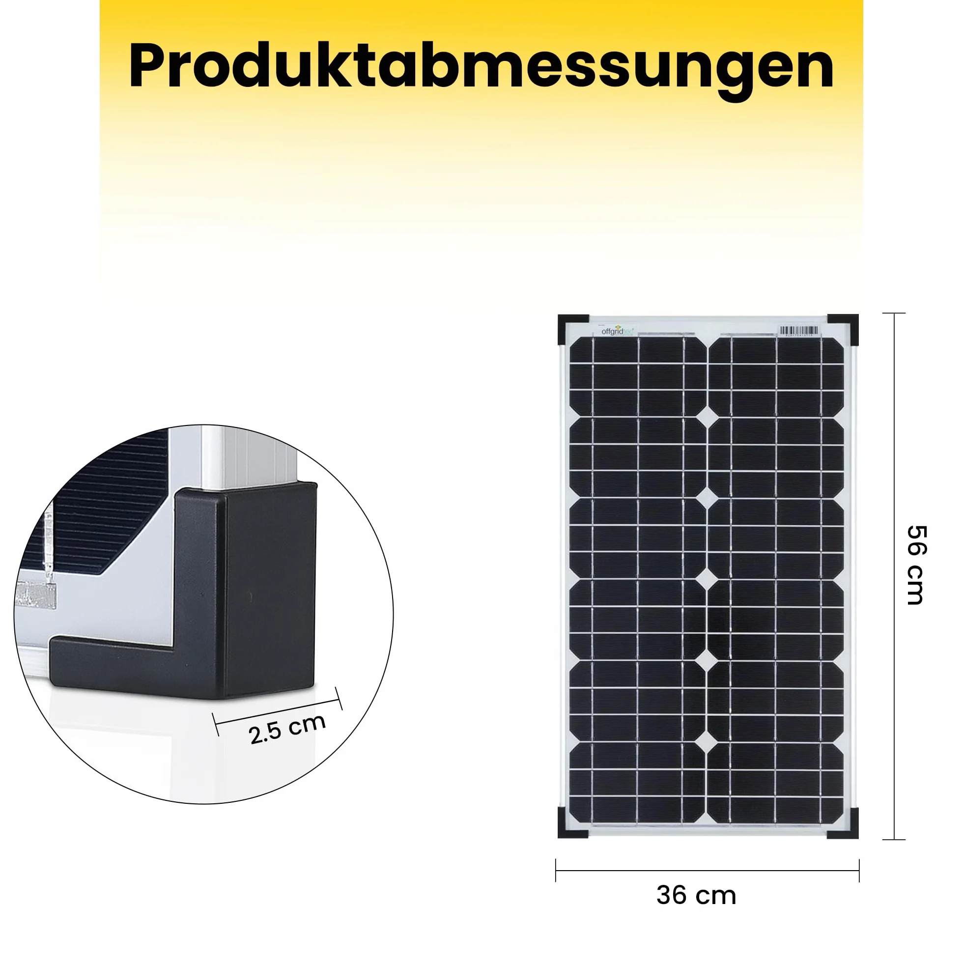 Módulo fotovoltaico Offgridtec 30 vatios potencia máxima