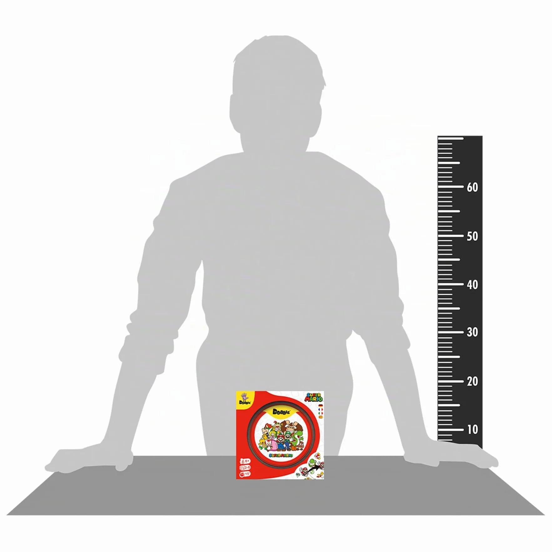 Asmodee Dobble Super Mario Juego de Cartas Observación Velocidad Mesa 2-8 Jugadores 6+