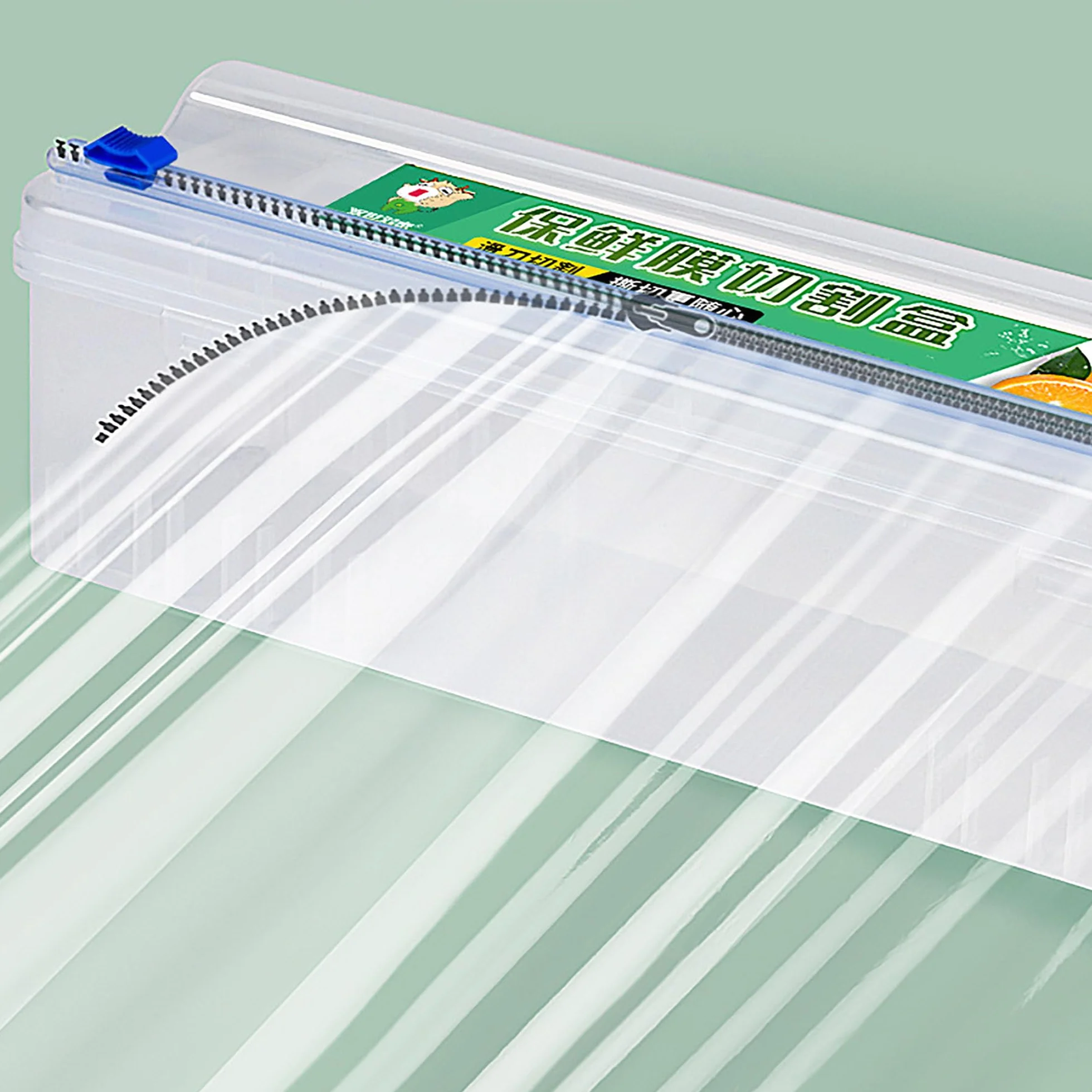 Dispensador Envoltura de Plástico y Cortador Papel Aluminio, Caja Corte Film Transparente para Cocina