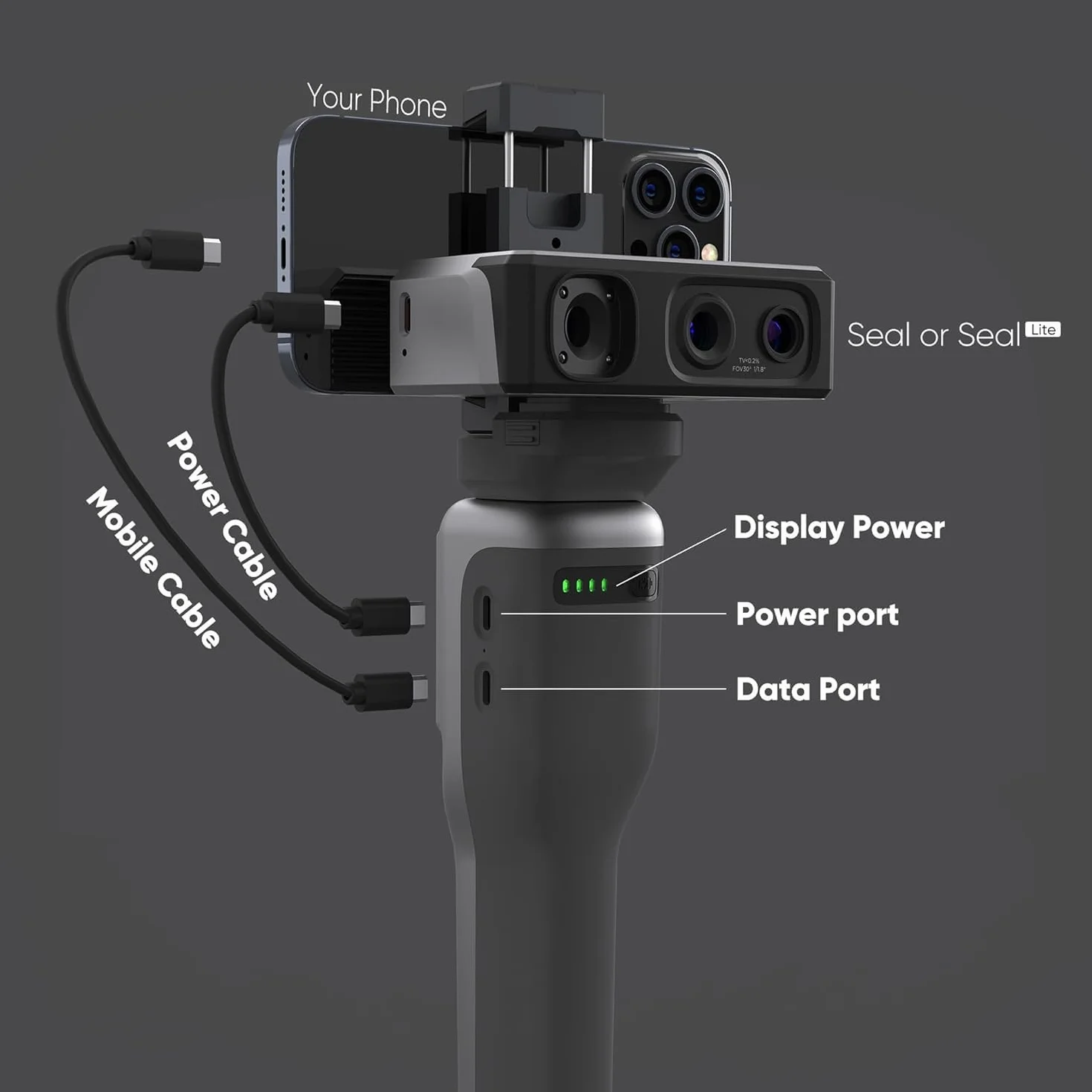 Smart Grip 3DMakerpro para escáner 3D de la Serie Seal/Seal Lite