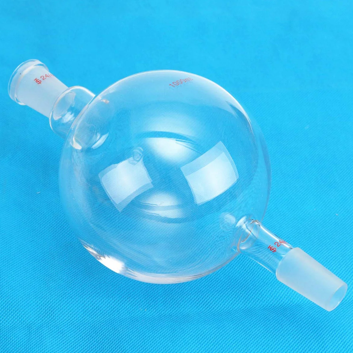 1000Ml 24/40 Cromatografía De Líquidos A Presión Depósito De Solvente De Vidrio Frasco De Bolas W/Ground Joint Laboratory