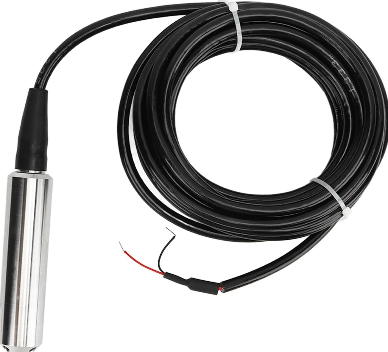 Sensor de detección líquido, nivel agua, IP68 Salida 4-20MA fluido 24 V CC Acero inoxidable 304 programable con cable 5 m for conexión alimentación(0 4 m Range)