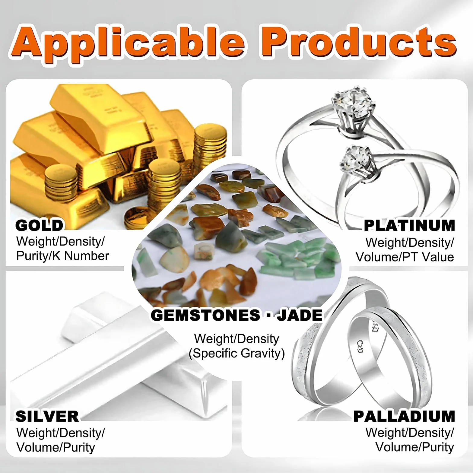 Probador Electrónico De Pureza De Oro Y Máquina De Test De Oro Densímetro Alta Precisión Para Joyerías, Casas De Empeño, Laboratorios Y Evaluación De Metales Preciosos(Shop-300g)