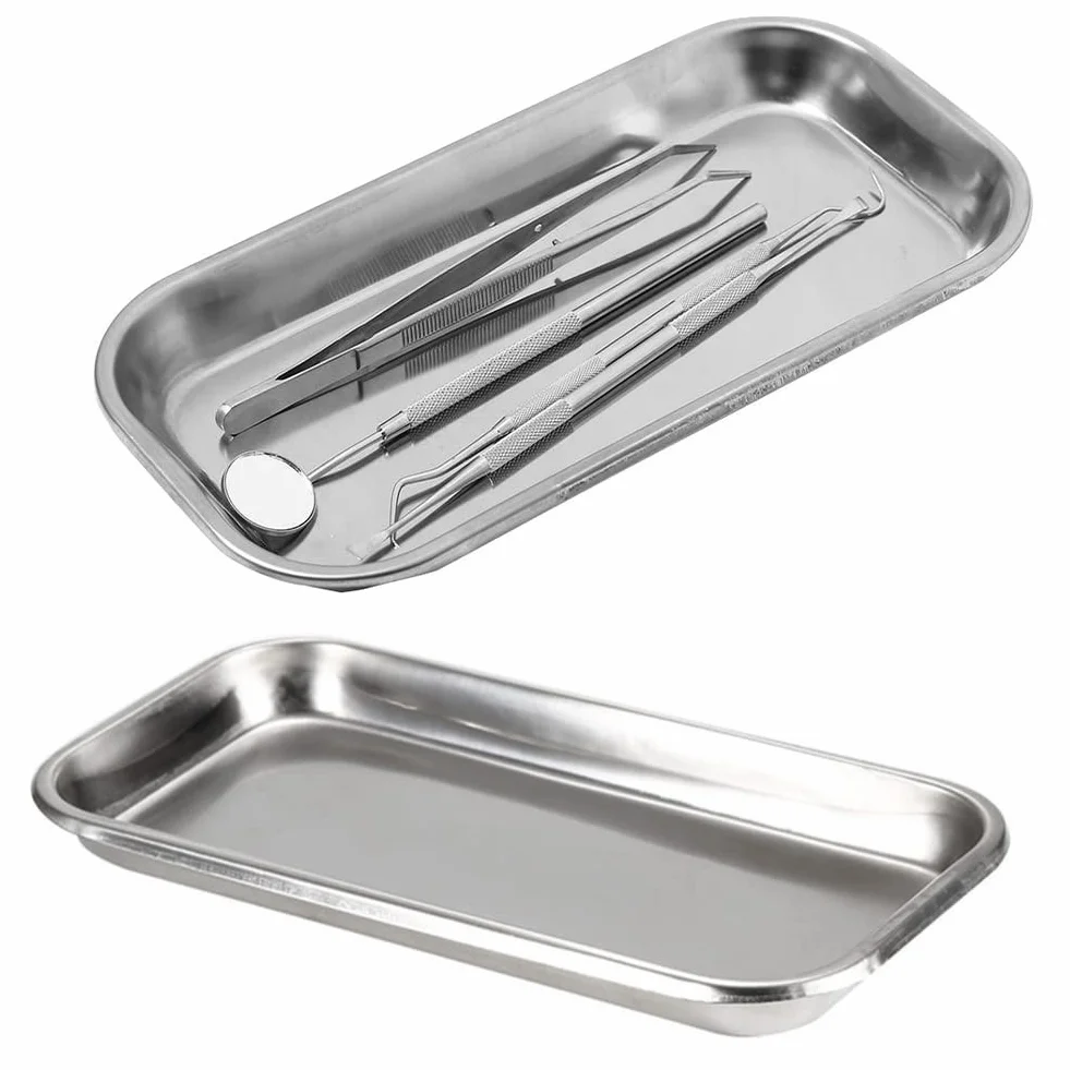 Bandeja de Instrumentos de Acero Inoxidable para Laboratorio