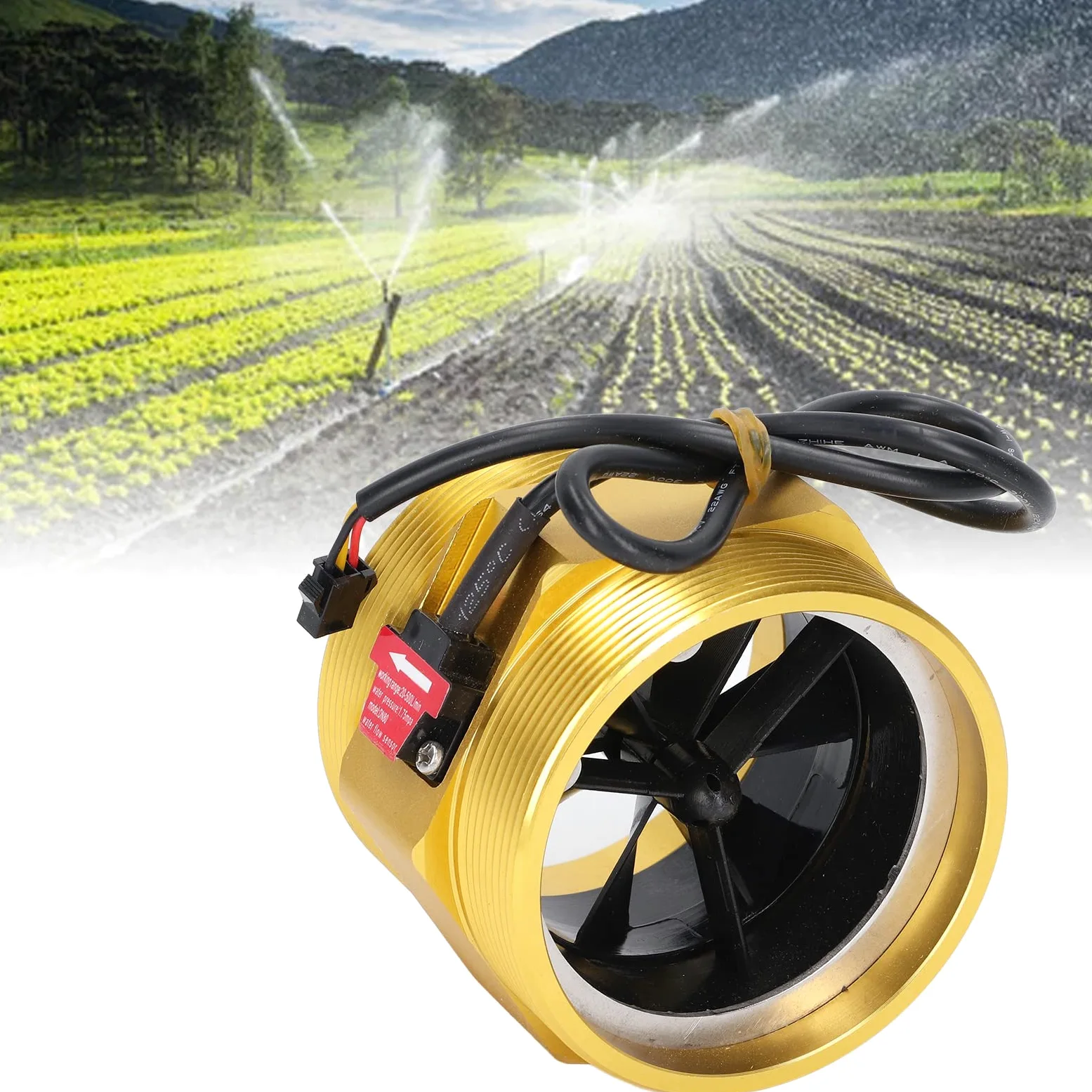 Sensor de flujo de agua, sensor de flujo de agua de turbina de 3 pulgadas, interruptor de flujo de agua, interruptor de inducción, medidor de flujo de líquido de salida NPN para máquinas expendedoras