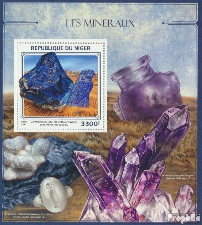 Prophila Collection Níger Bloque 587 MNH 2016 minerales Sellos