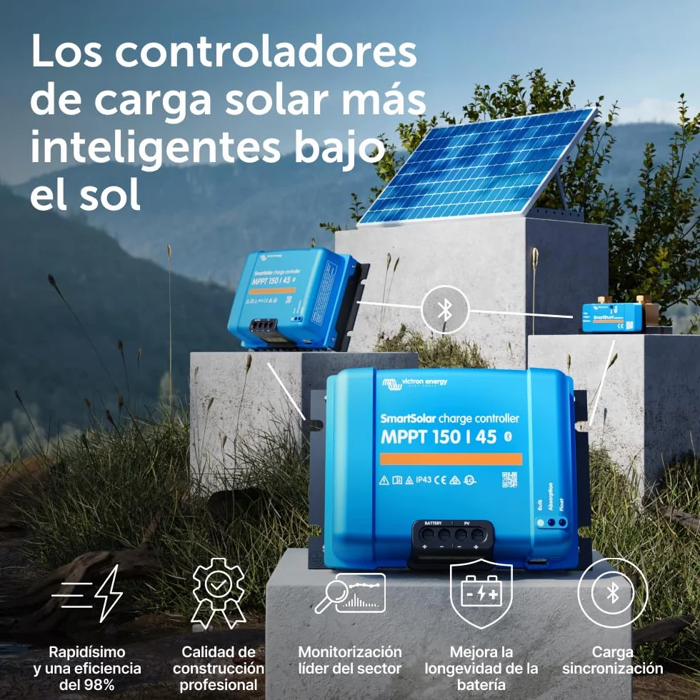 Victron Energy SmartSolar MPPT 150V 45A 12/24/36/48V Controlador de Carga Solar Bluetooth