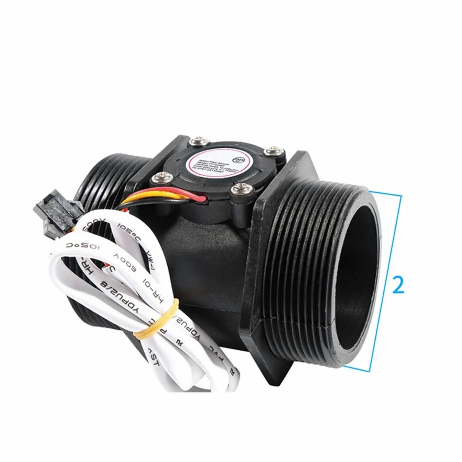 Sensor de flujo de agua de 1-1/4", 1-1/2" y 2" de diámetro, interruptor medidor de flujo de líquido for control de agua(1-1/4")