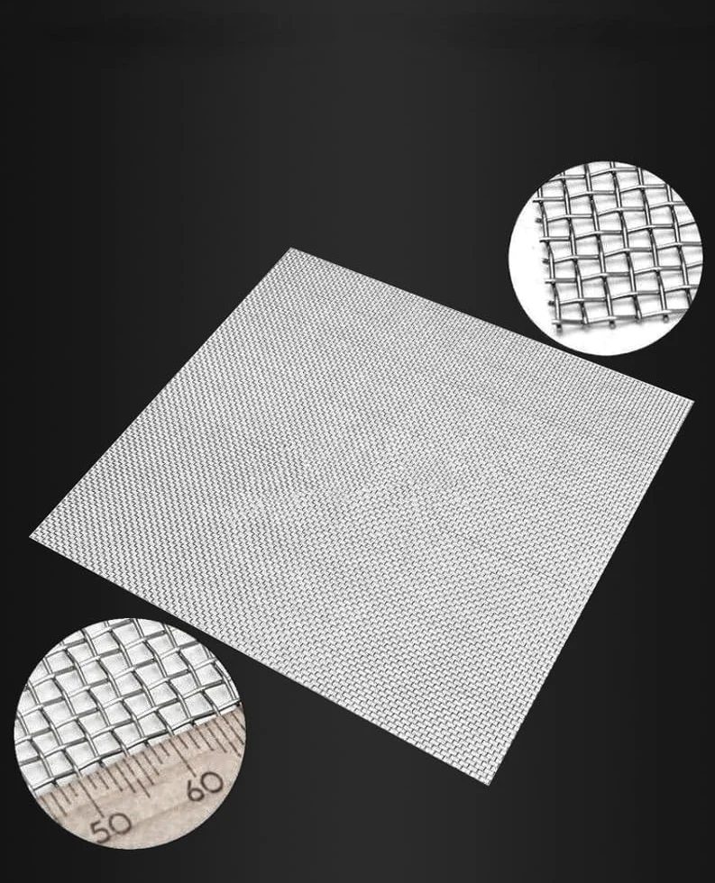 Malla de tungsteno de pureza, con tejido preciso, resistencia al calor, for uso industrial de laboratorio. 1 unidad(100x100 40Mesh)