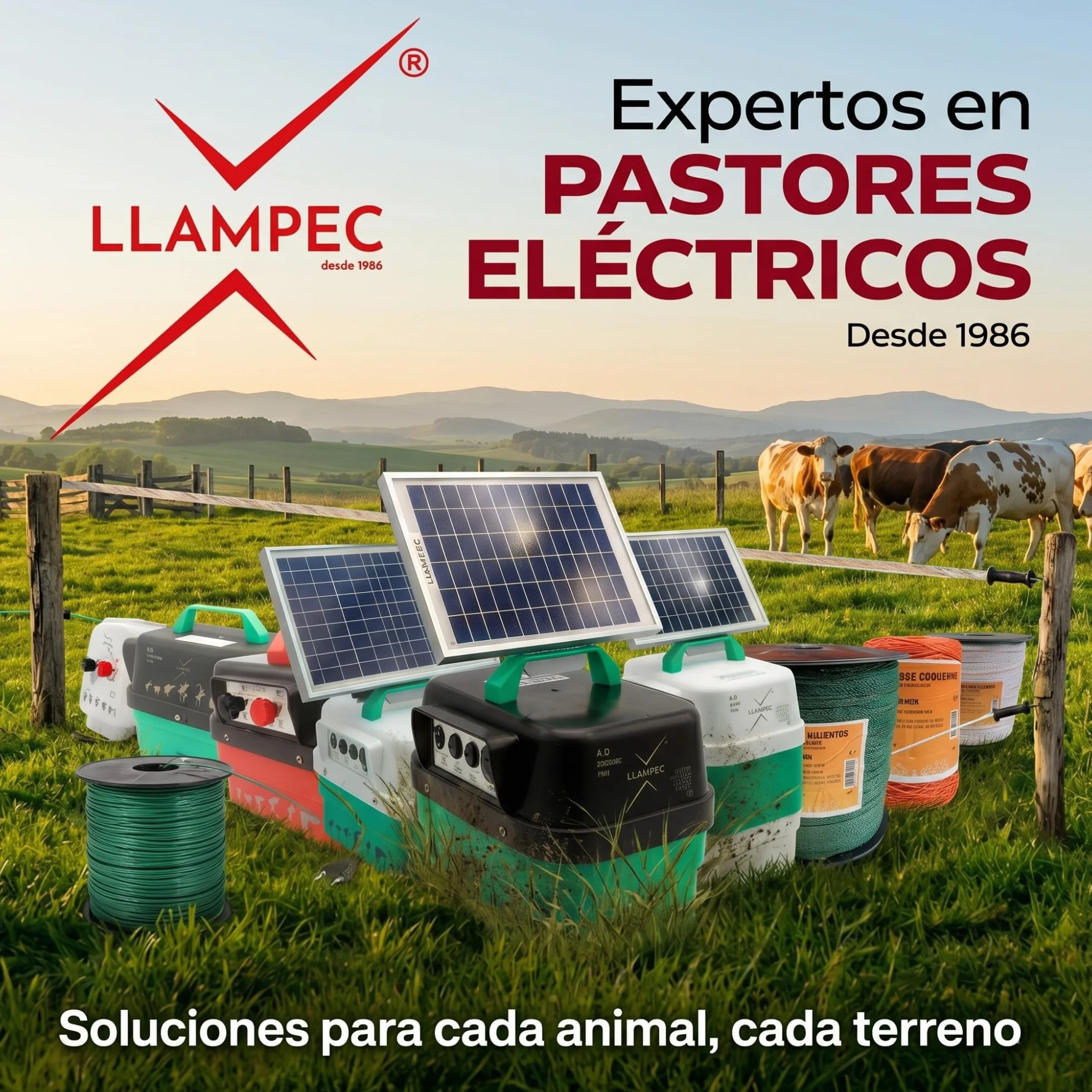 Llampec Aislador Ais00006E - Pack 200 Aisladores N-6E para Pastor Eléctrico, Compatibles con Varilla, Hilo y Cable, Aislamiento de Alta Resistencia para Cercados Eléctricos y Vallados de Ganado