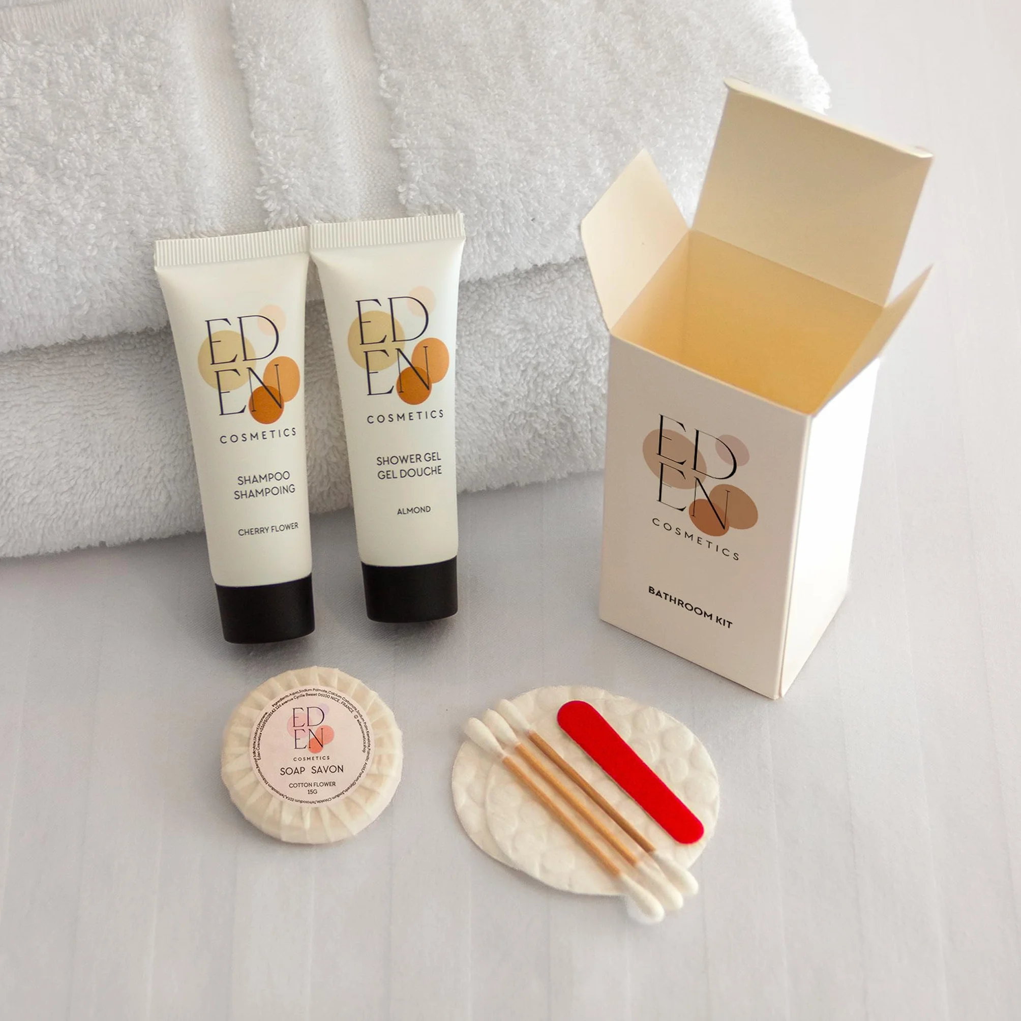 Kit de bienvenida para baño | Ideal para Airbnb & Hoteles | Cosméticos perfumados | 200 juegos completos y listos para usar | Producto de bienvenida